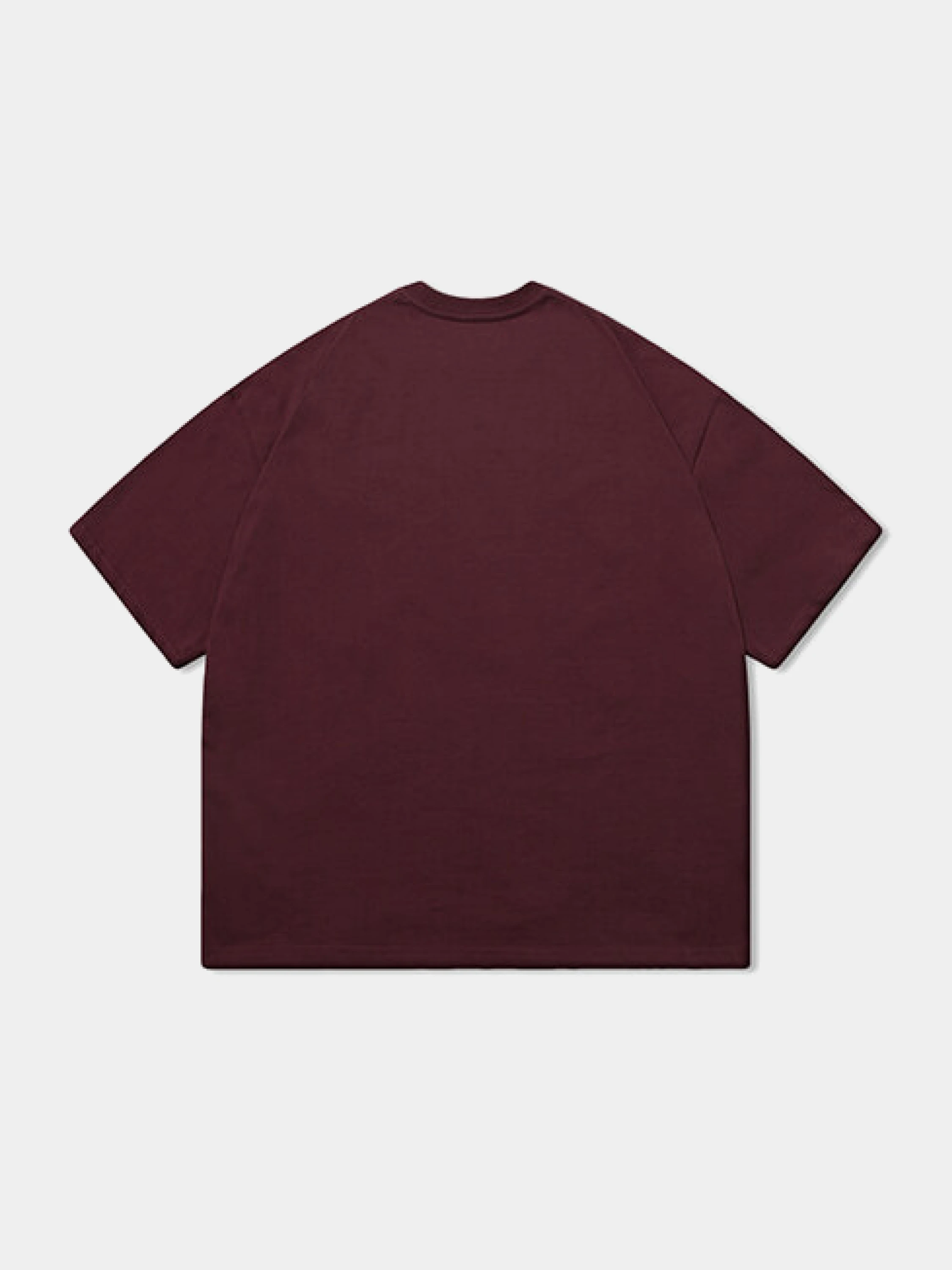 Футболка ANGLAN Applique Logo Half Tee Burgundy