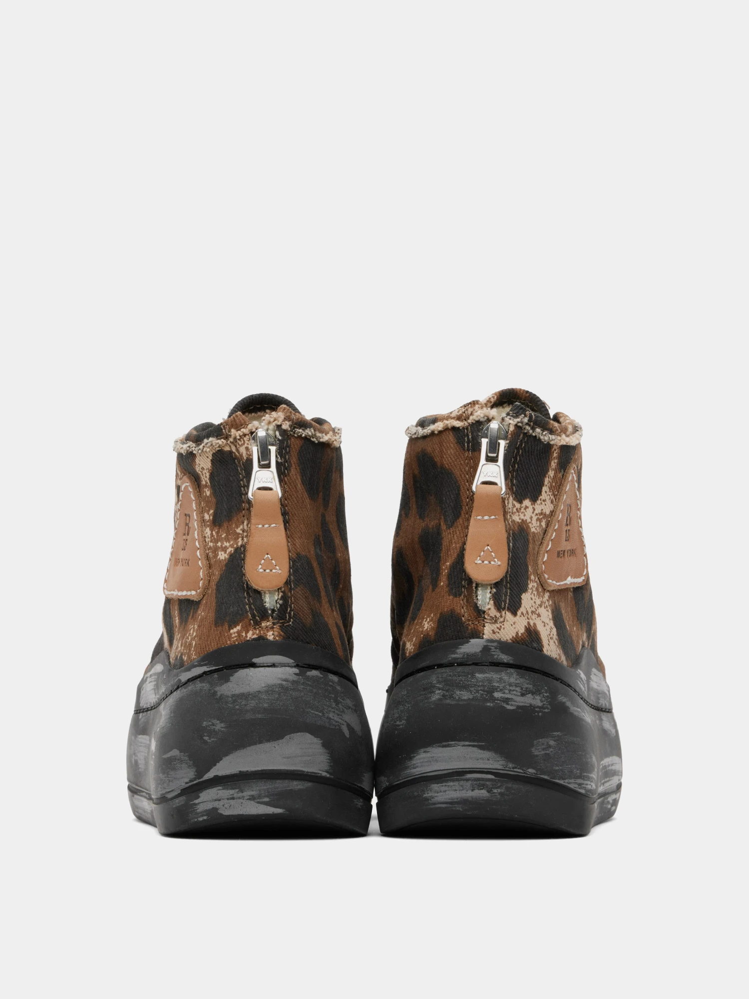 Женские Кеды R13 Kurt High Top Brown Leopard