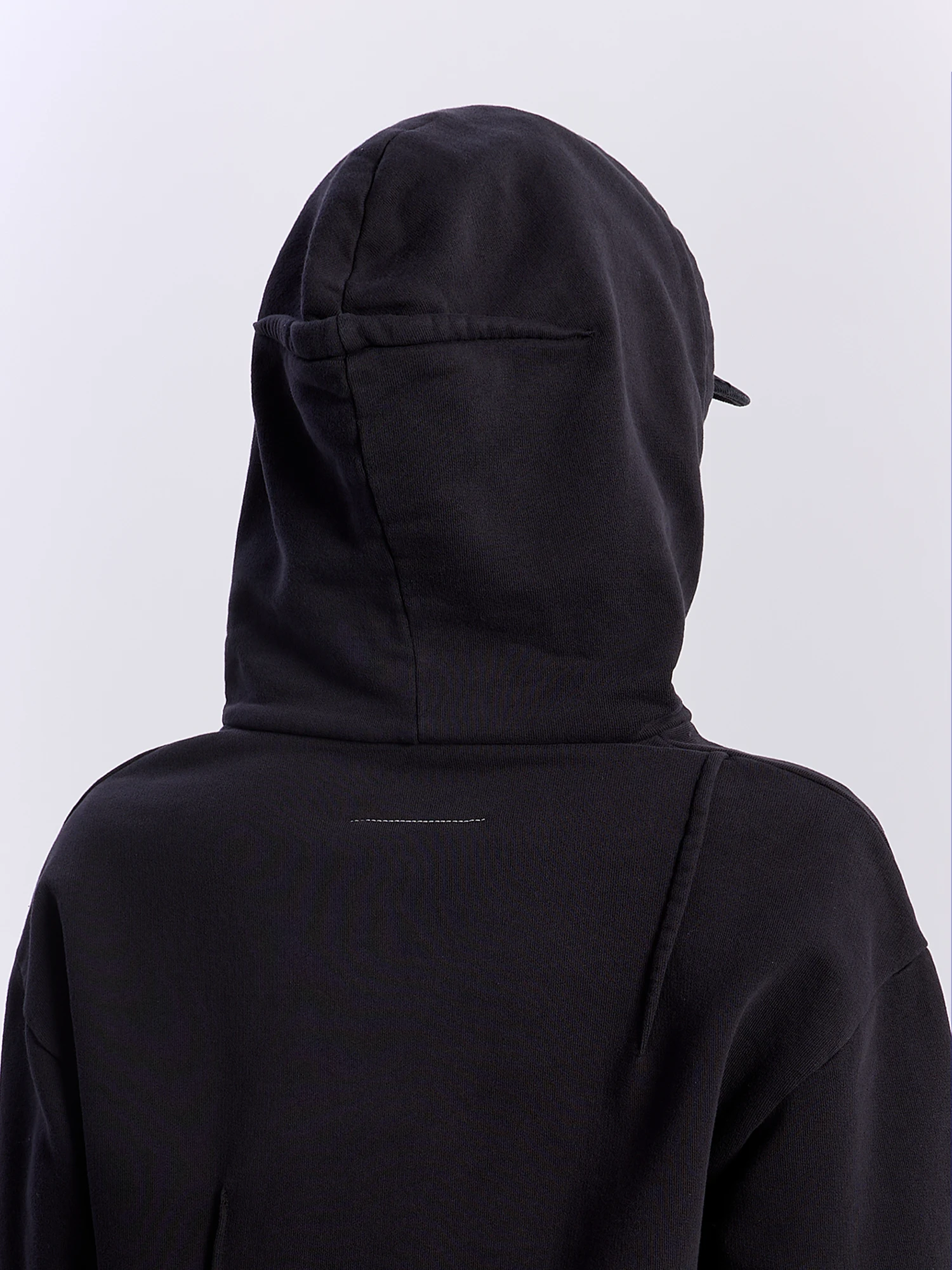 Женское худи MM6 Maison Margiela Pleated Jersey Washed Black