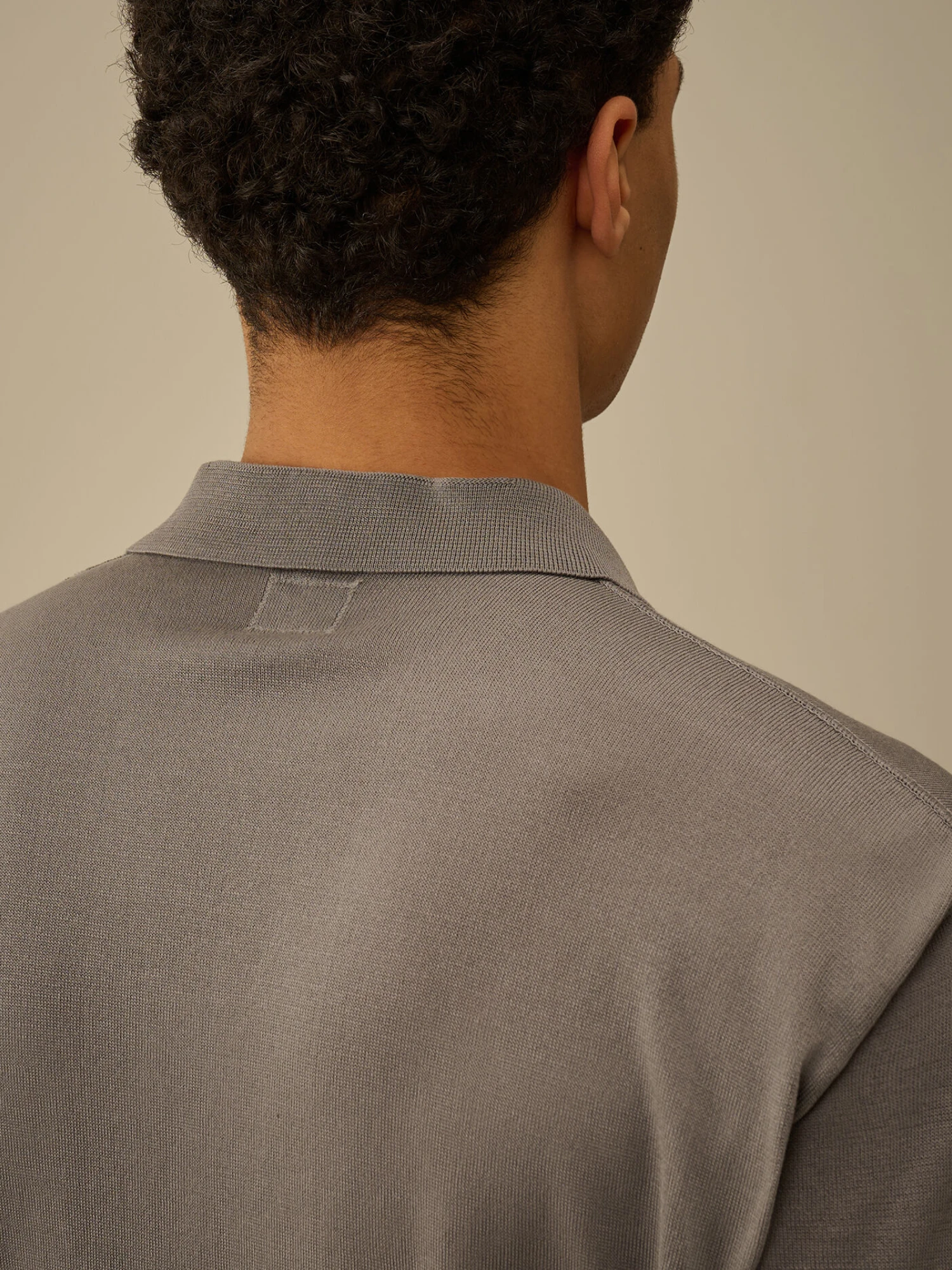 Поло C.P. Company Lisle Thread Knit Smoked Pearl Grey