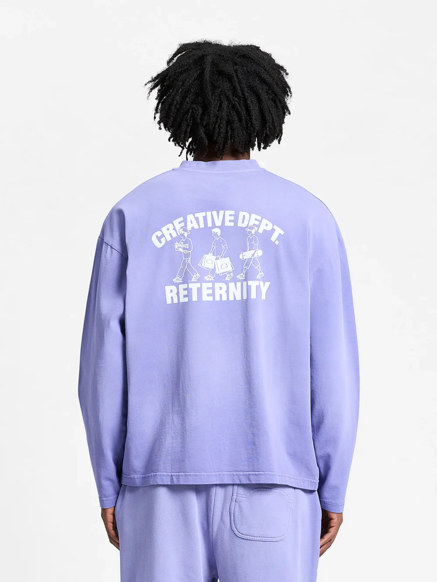 Лонгслив RETERNITY Creative Dept Logo Washed Purple