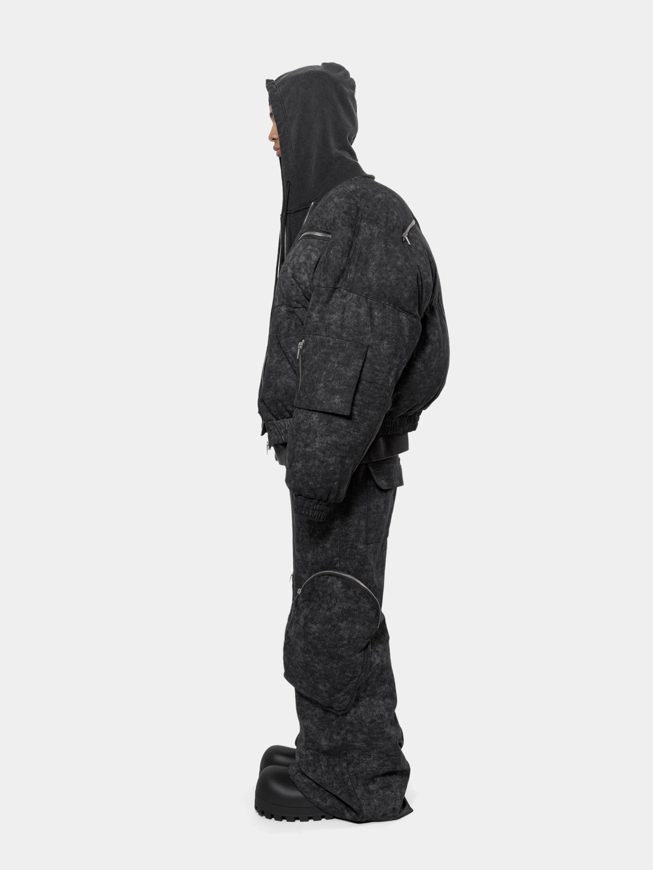 Пуховик ARNODEFRANCE Dirty Canvas Washed Black