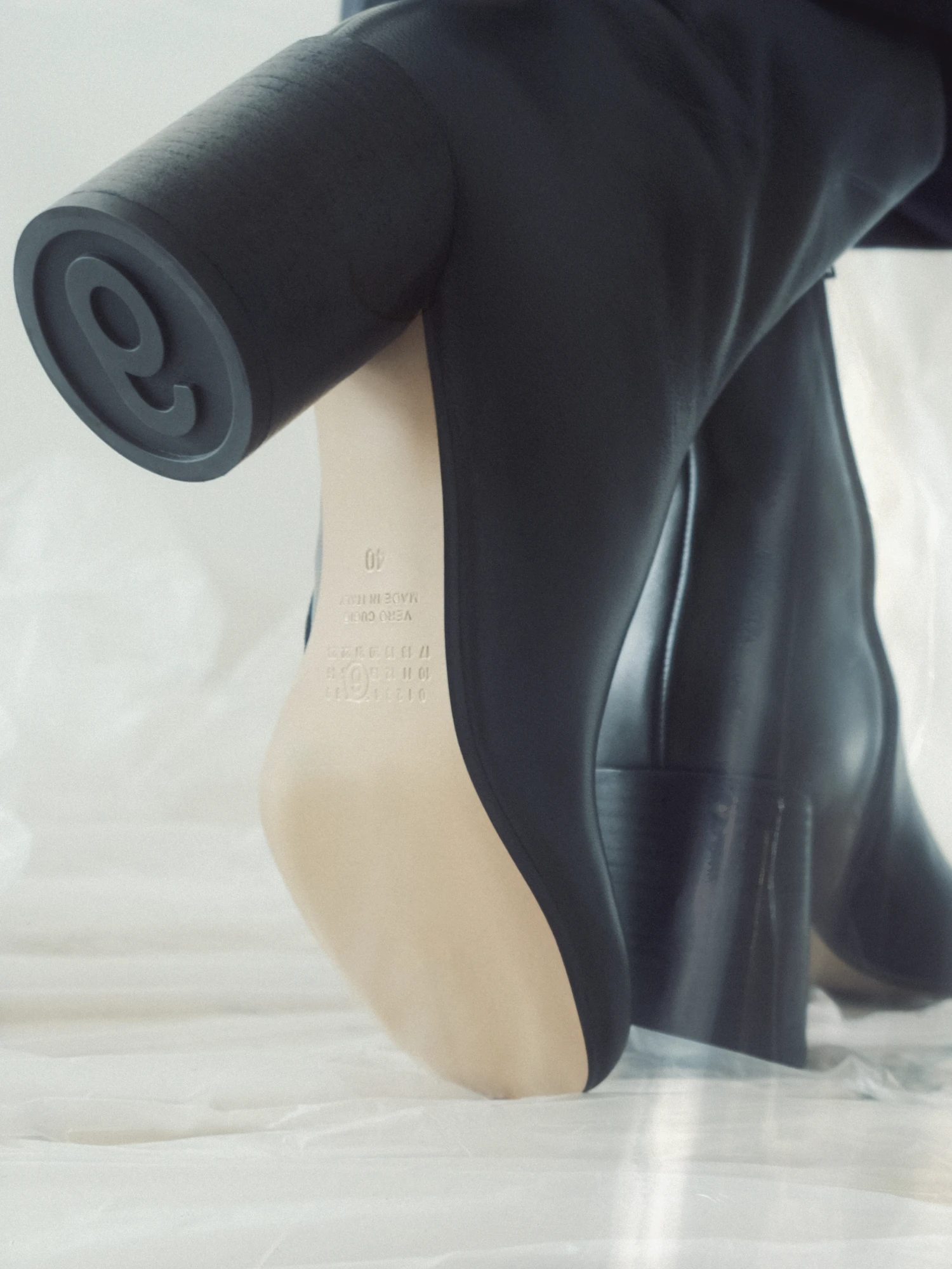 Женские ботильоны MM6 Maison Margiela Anatomic Ankle Black
