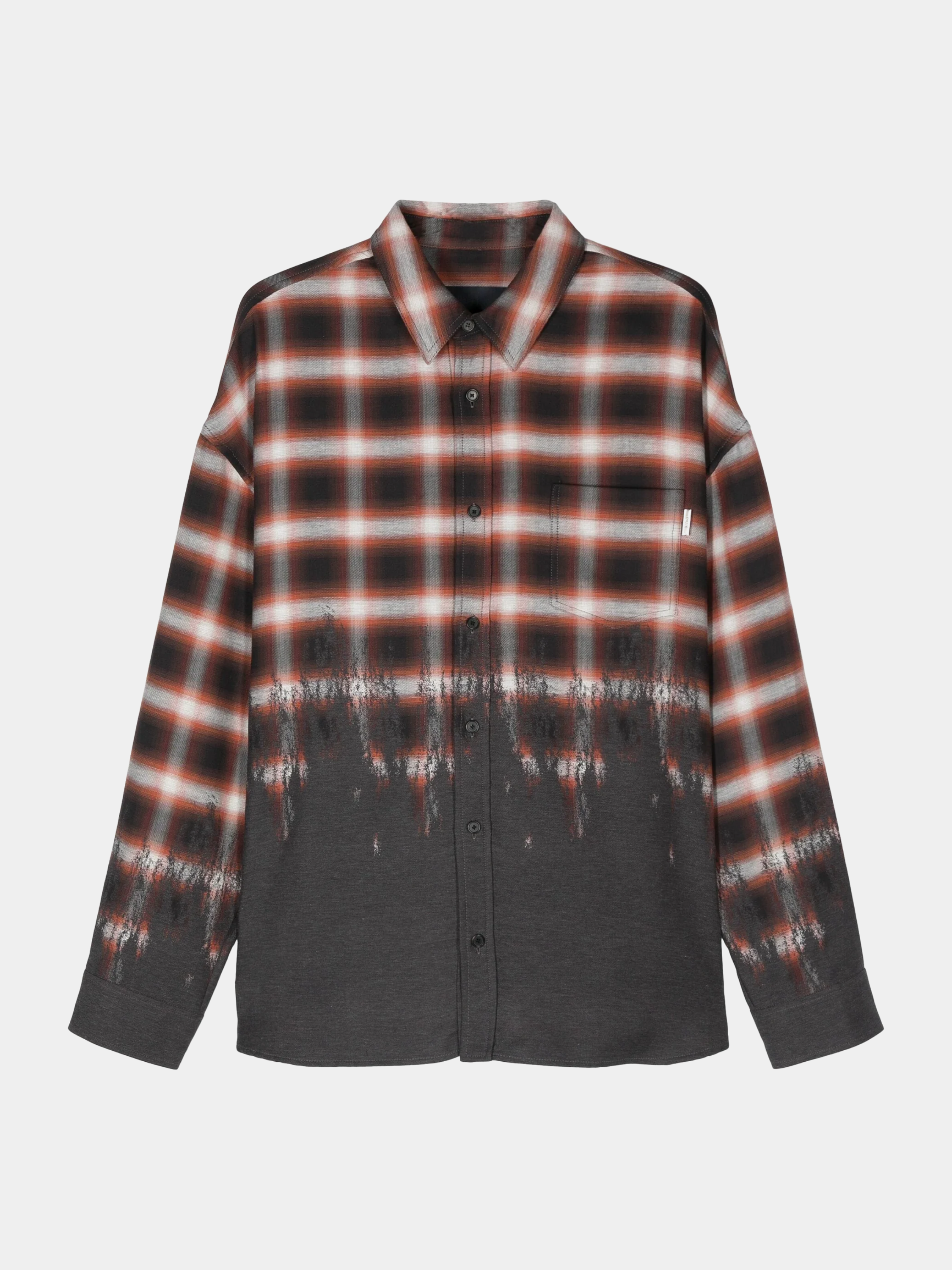 Рубашка JUUN.J Loose-Fit Border Check Brown
