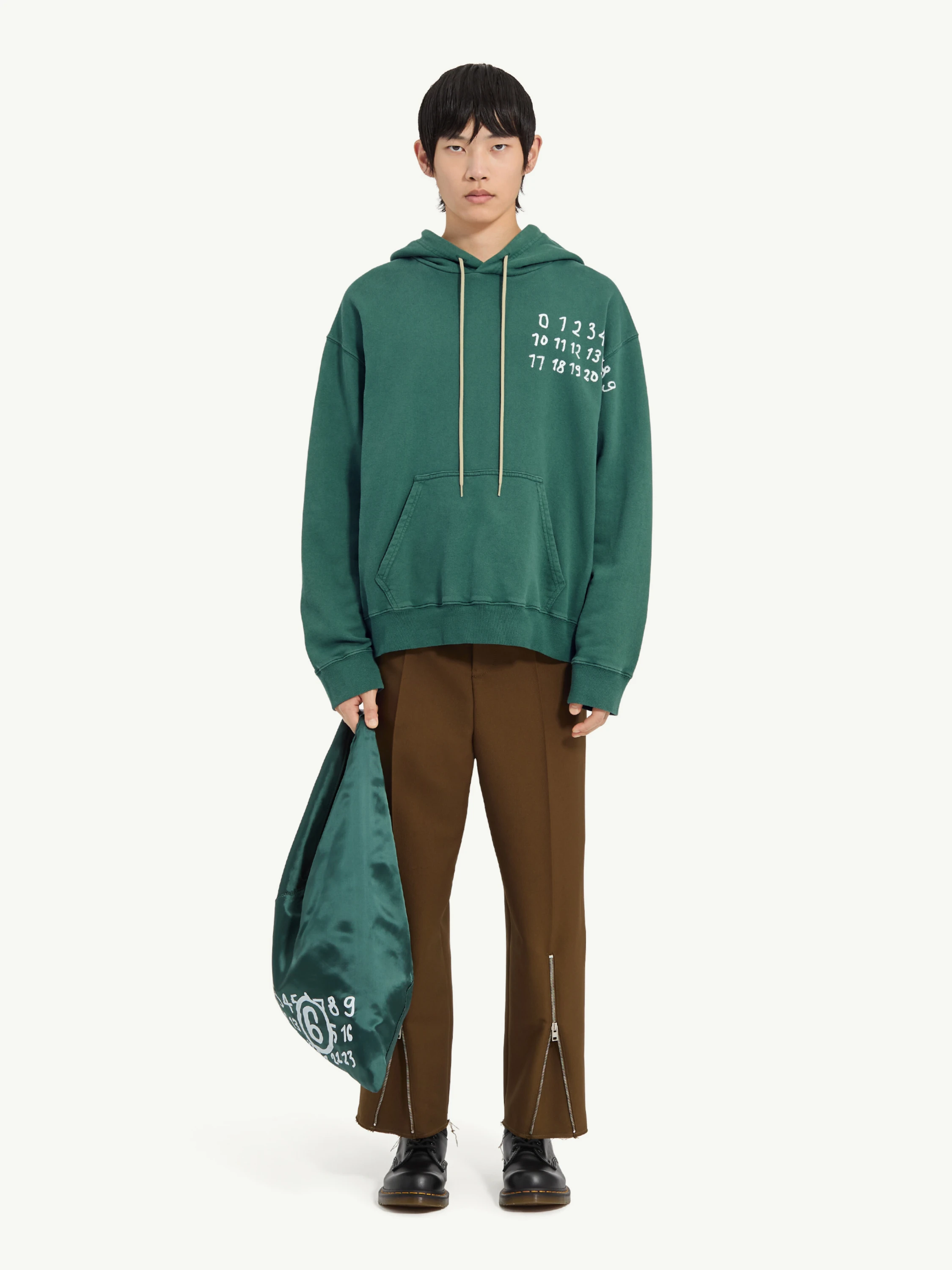 Худи MM6 Maison Margiela Numeric Artwork Green