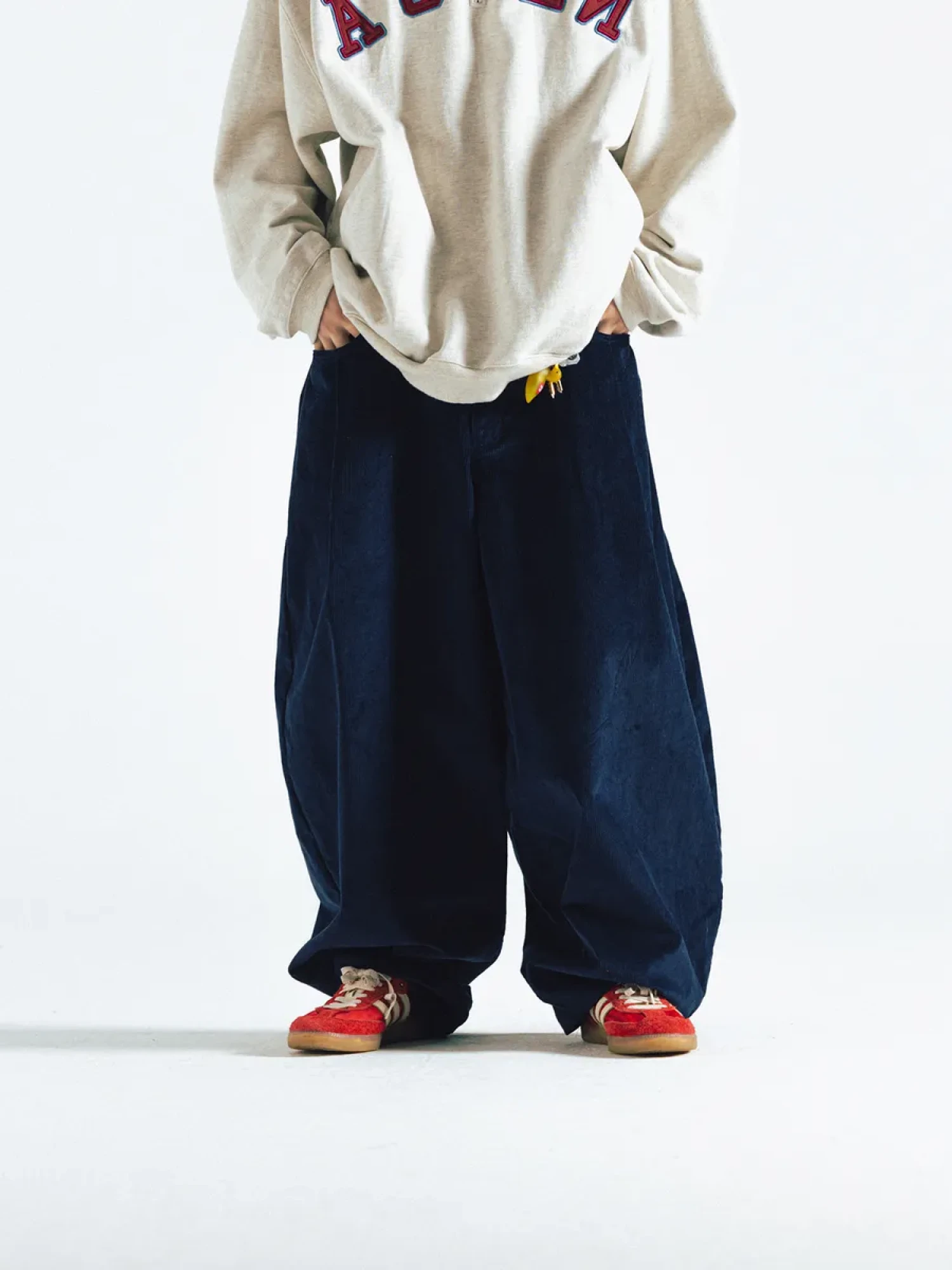 Брюки ANGLAN Corduroy Balloon  Navy