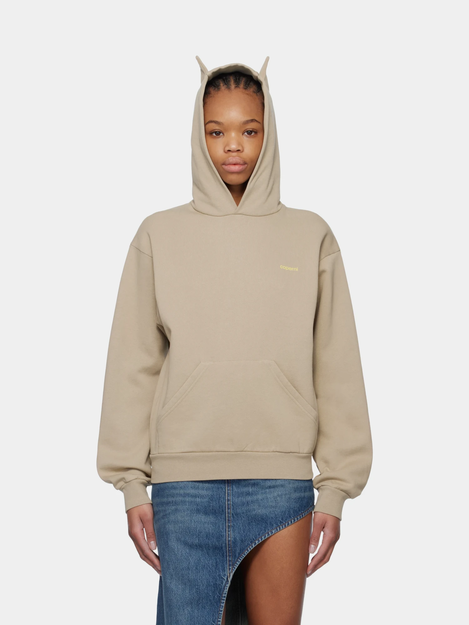 Худи Coperni Horn Hoodie Beige/Yellow