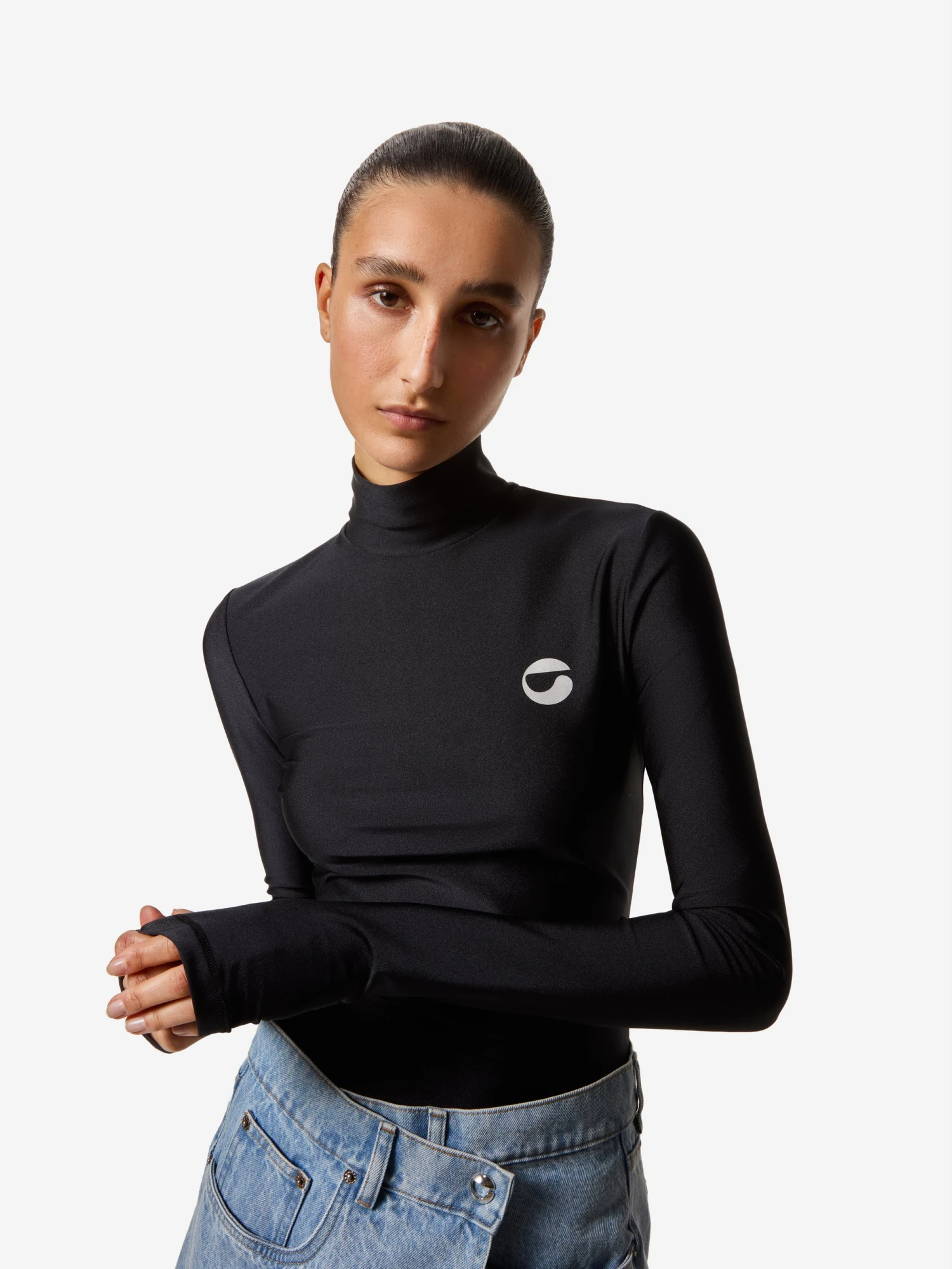 Женская Водолазка Coperni Tight High Neck Black