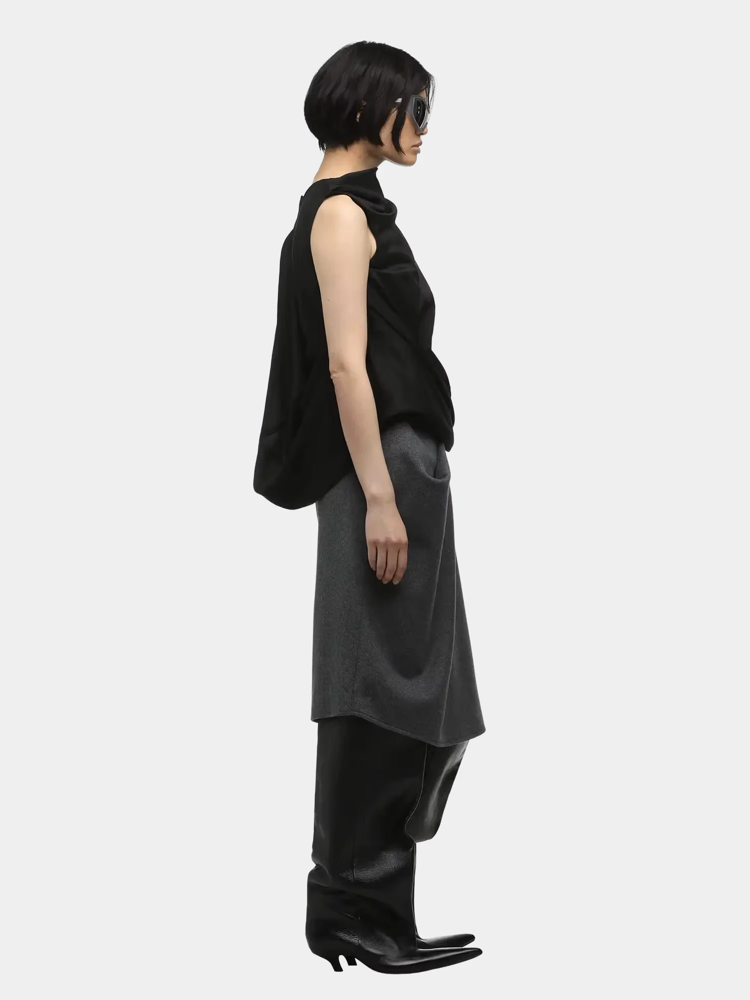 Женский топ entire studios Side Drape Black