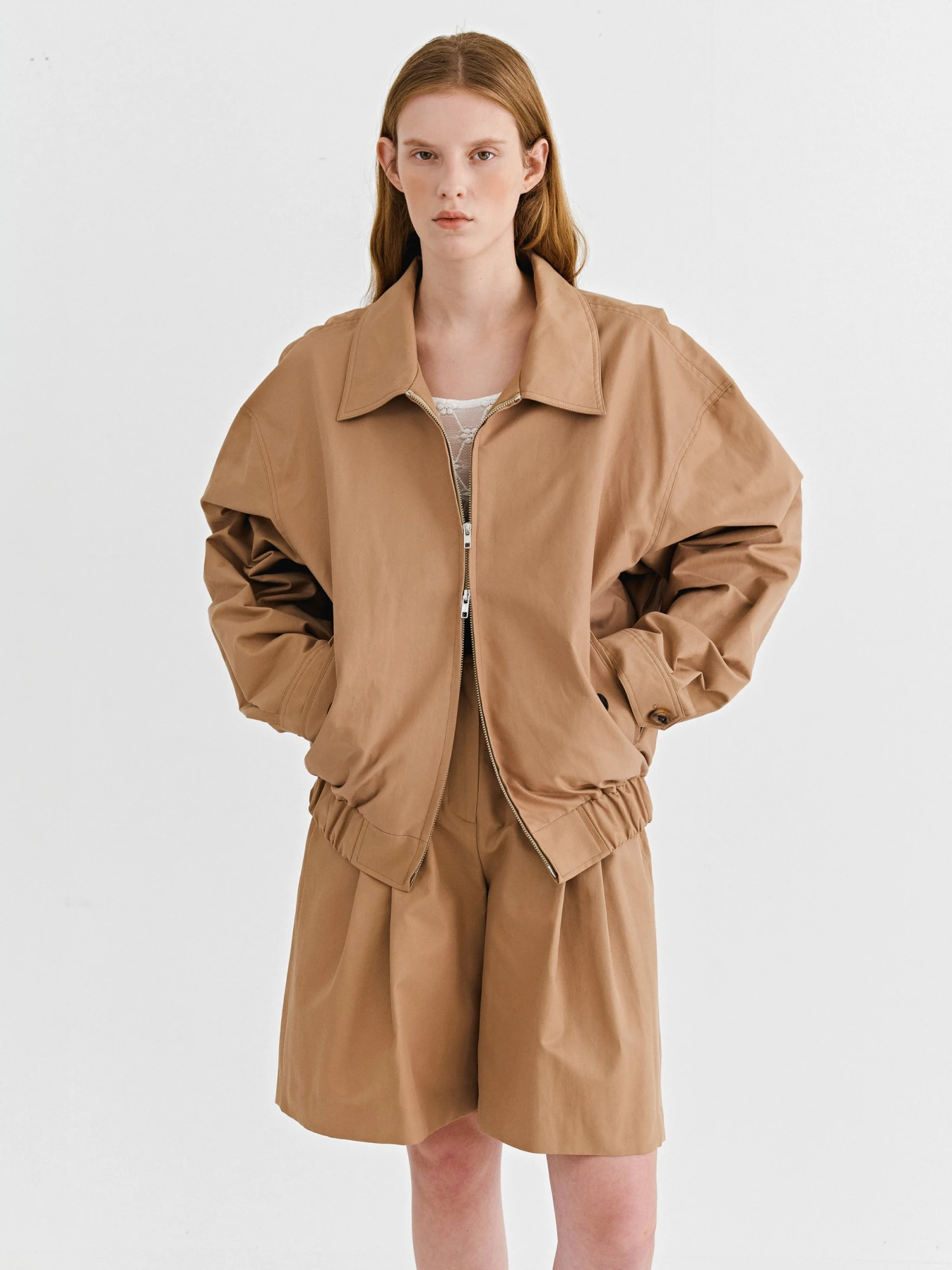 Женские шорты EPINGLER Cotton Blended Bermuda Beige