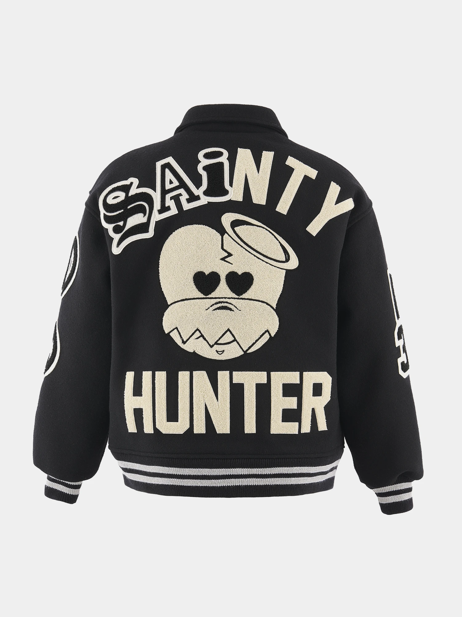 Бомбер SAINT MXXXXXX x Bounty Hunter Varsity Jacket Snt Black