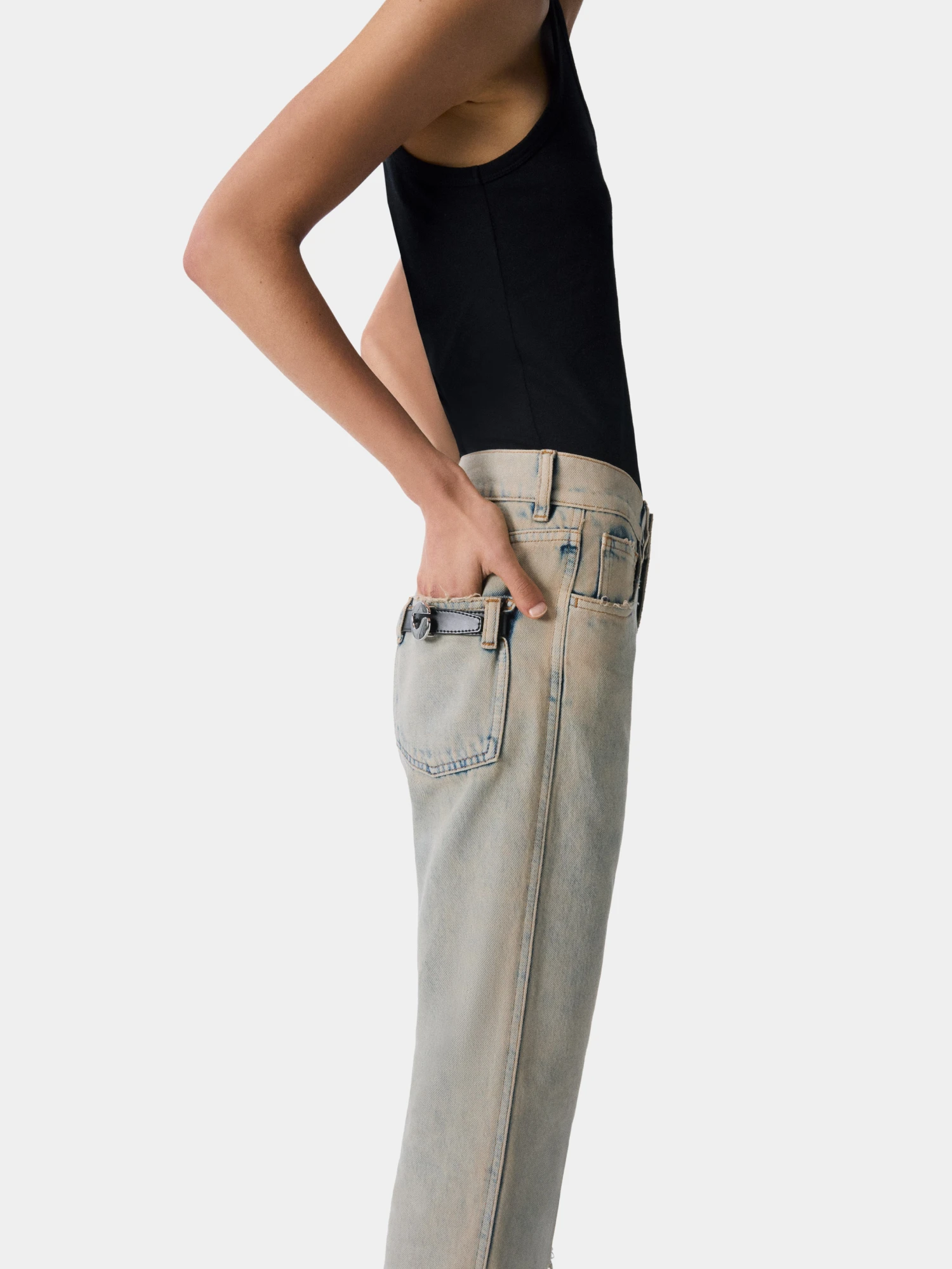 Женские джинсы Coperni Boyfriend Grey