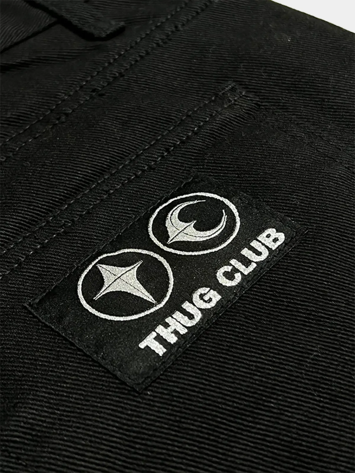 Джинсы Thug Club TC Leather Washing Denim Black White