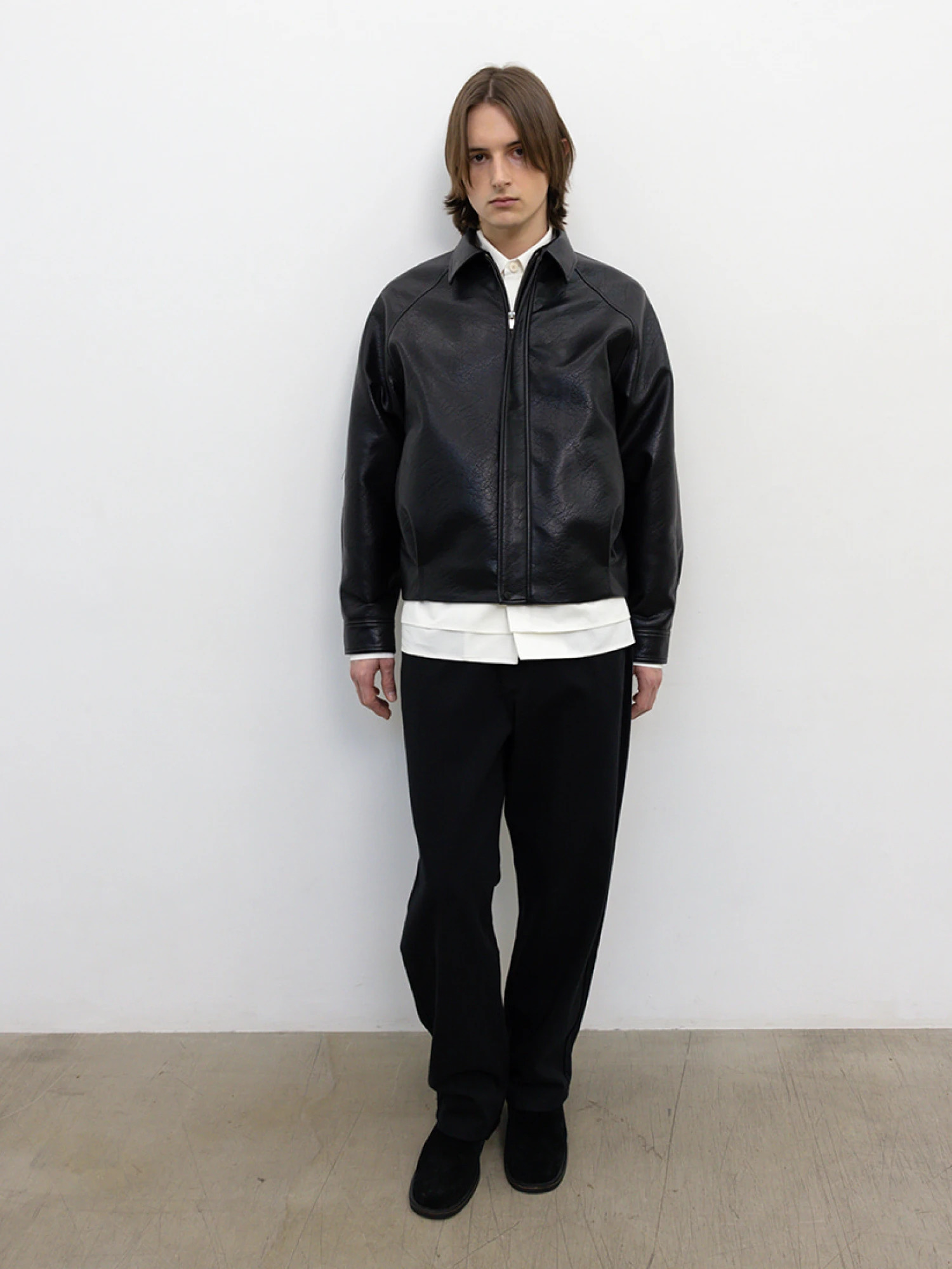 Кожаная куртка LE17SEPTEMBRE Leather Jacket Black