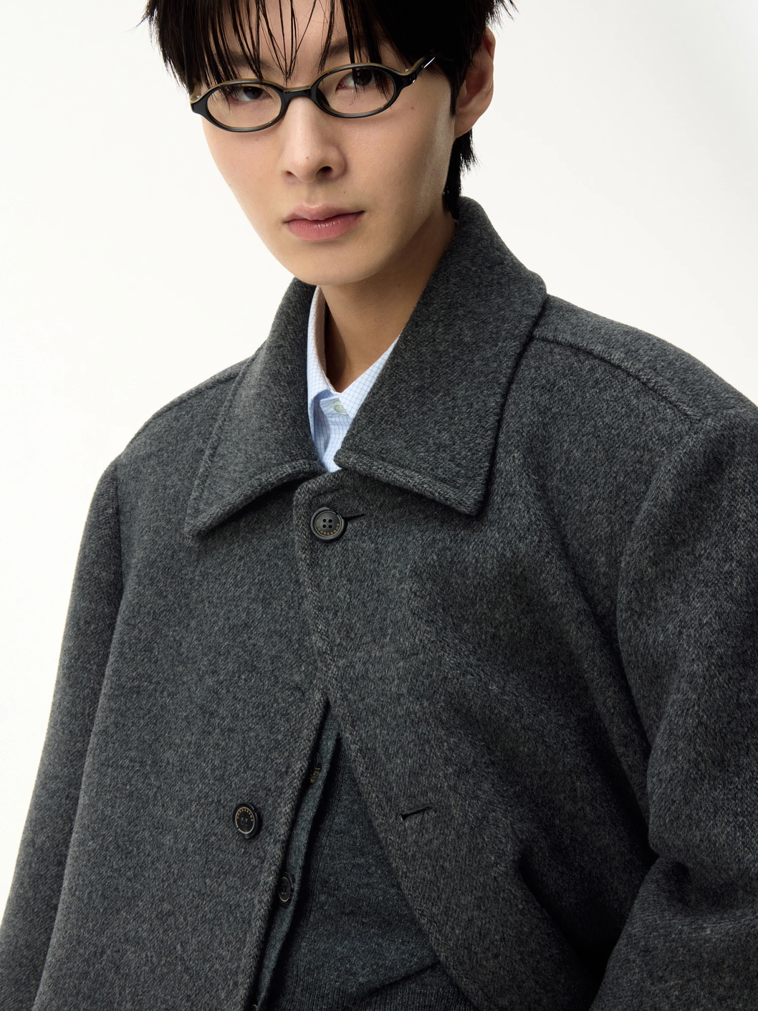 Пальто ADERERROR BK Tag Coat 01 Charcoal