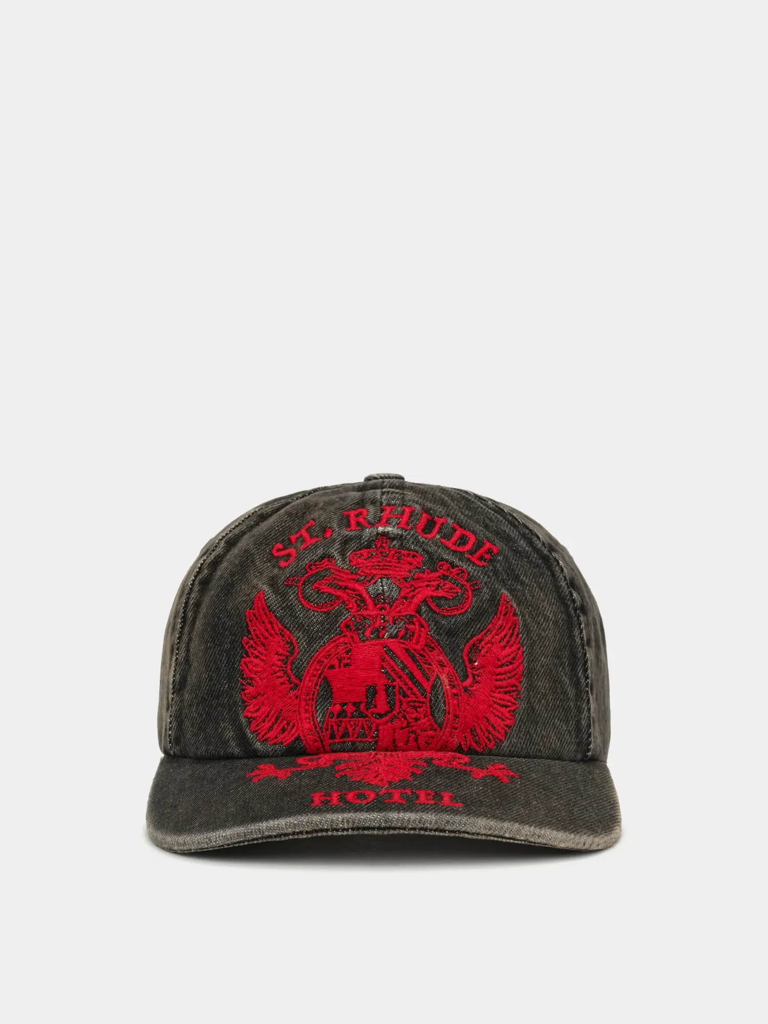 Кепка RHUDE Seal Denim Curved Brim Agoura Black/Red