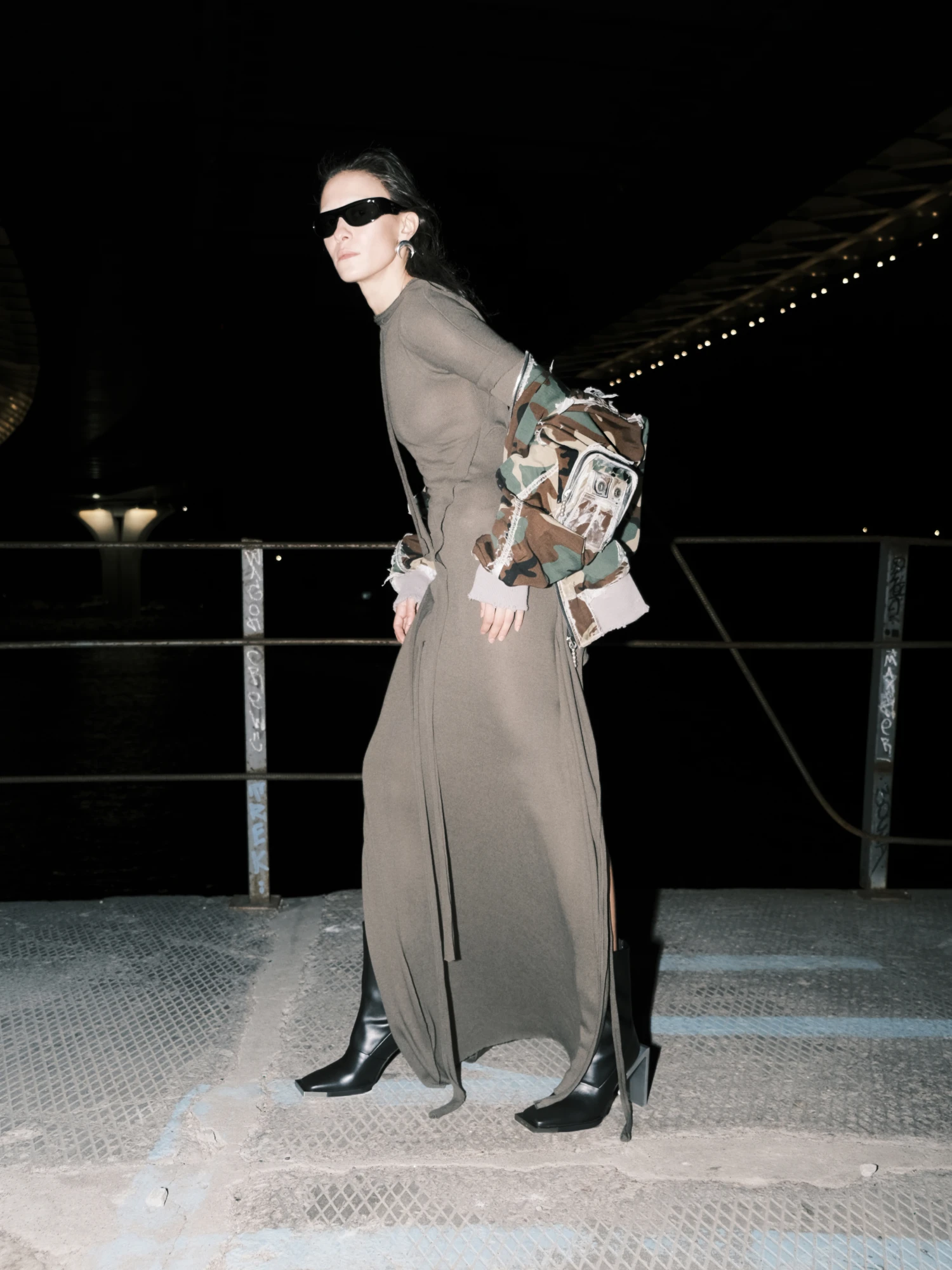 Женское Платье Ottolinger Deconstructed Longsleeve Maxi Green