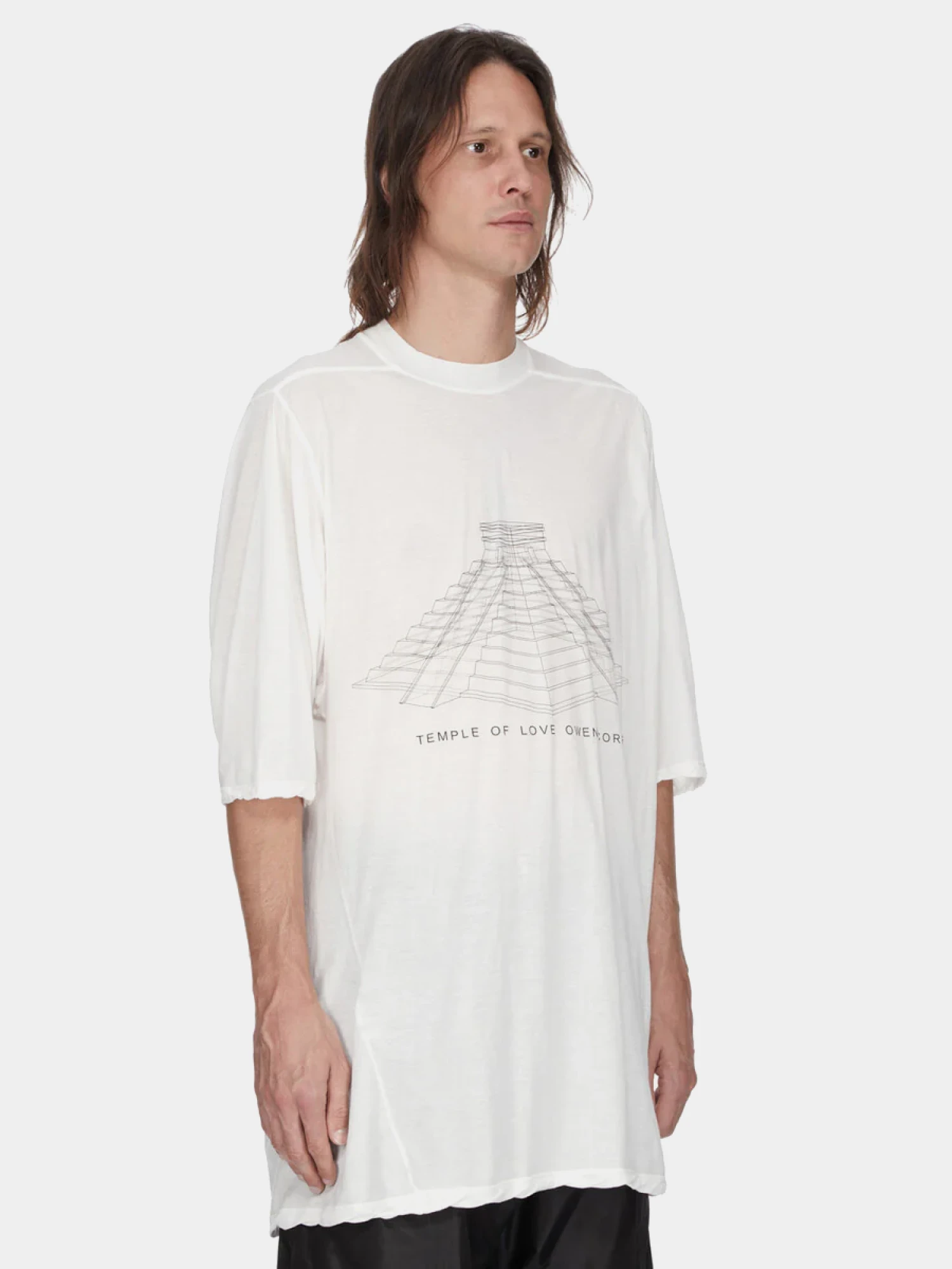 Футболка Rick Owens Jumbo SS T Milk Wash/Black