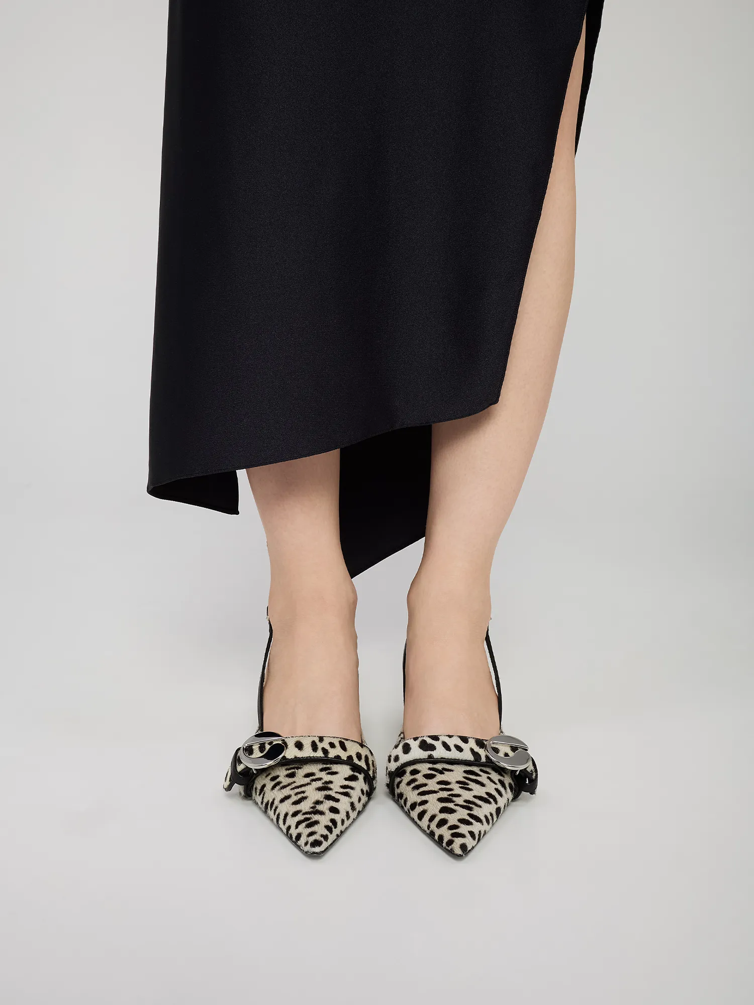 Женские туфли Coperni Belt Kitten Stiletto White/Black