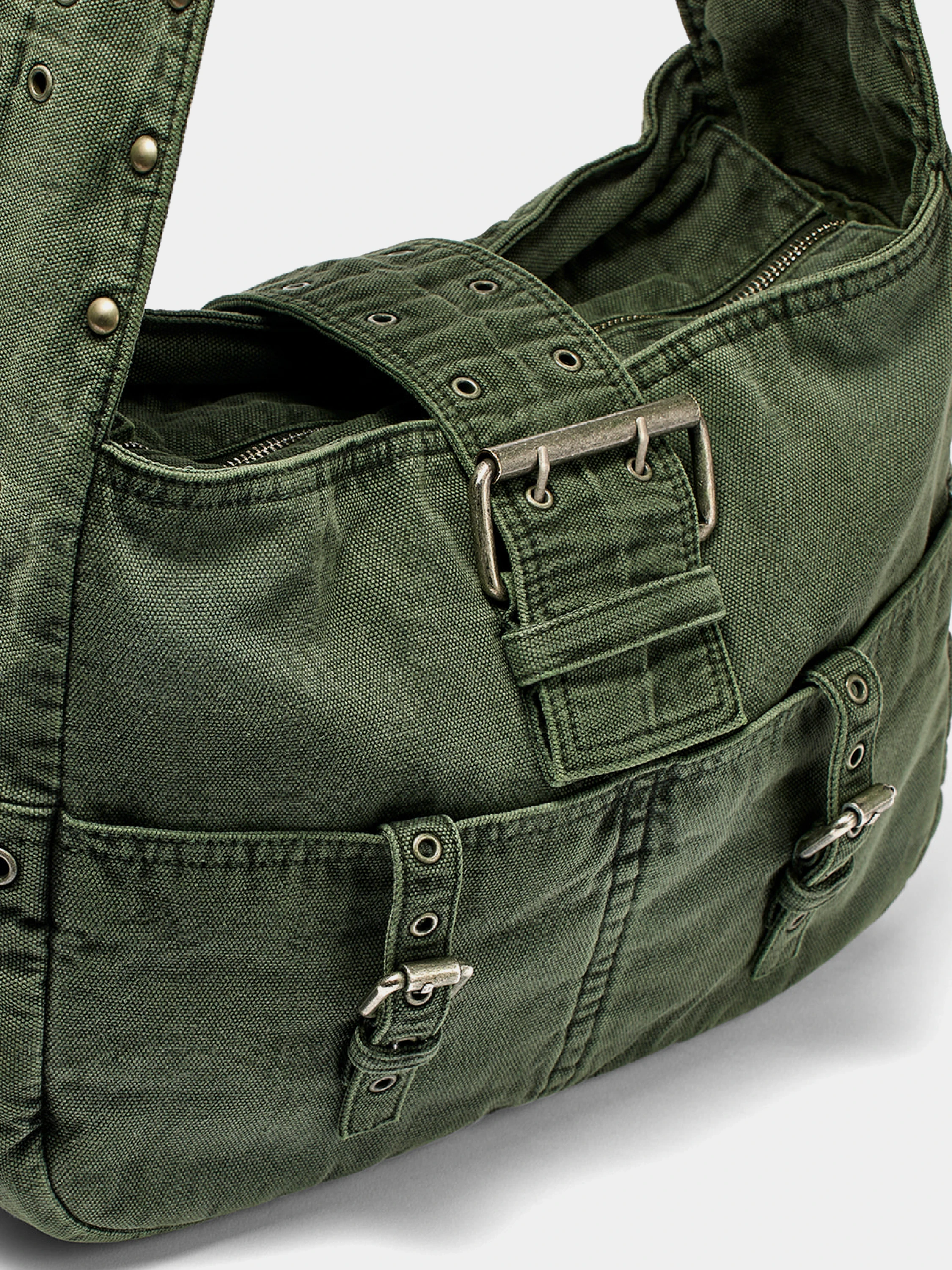 Сумка OPEN YY Stud Messenger Bag Khaki