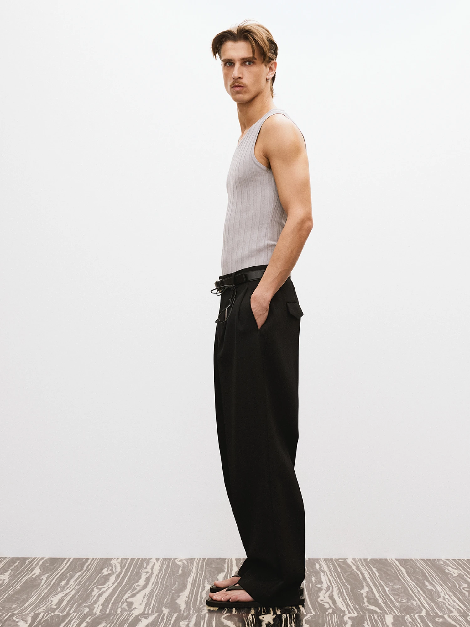 Брюки Recto Double Pleated Wide Black