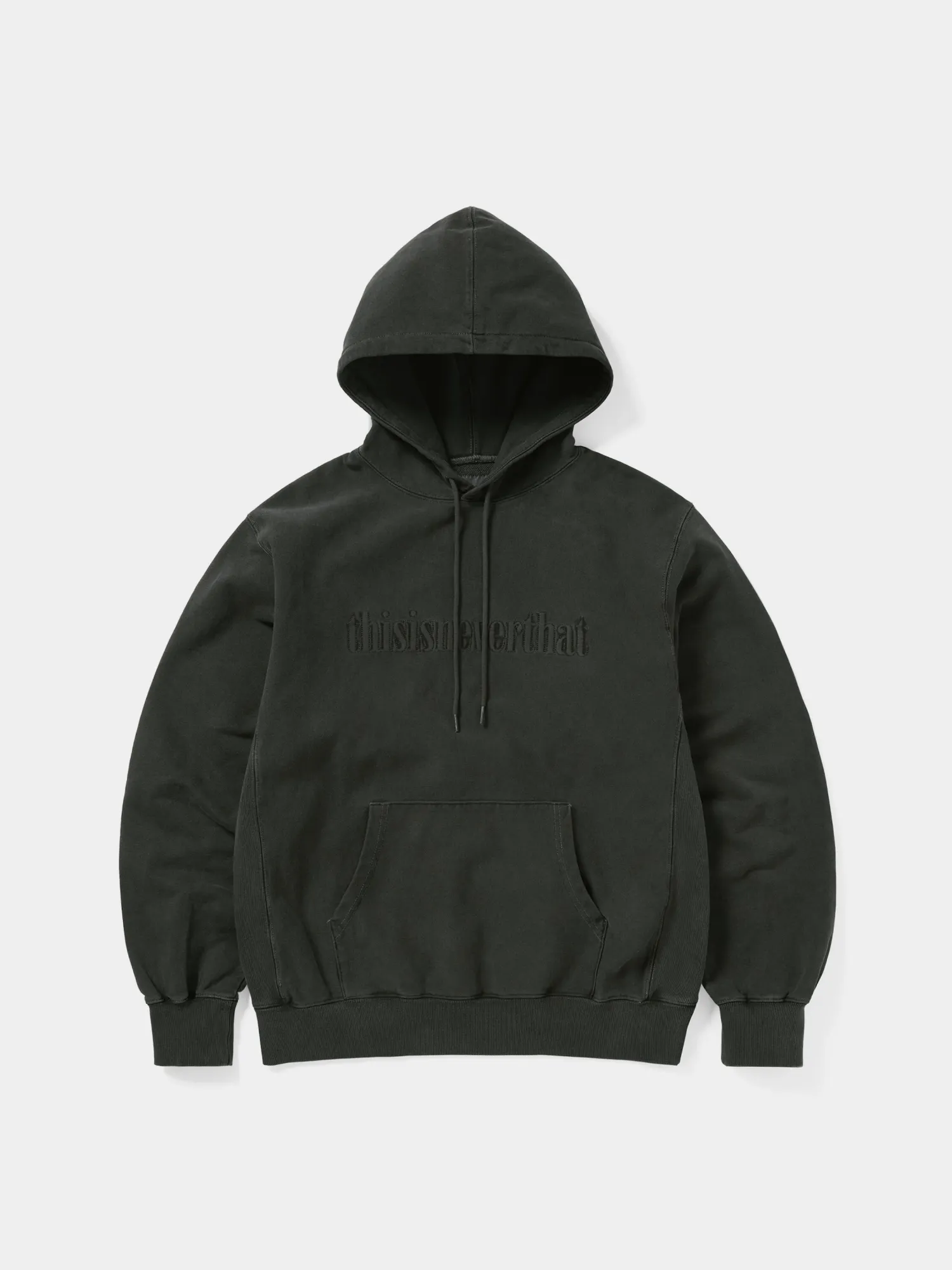 Худи thisisneverthat Overdyed Embroidery Charcoal