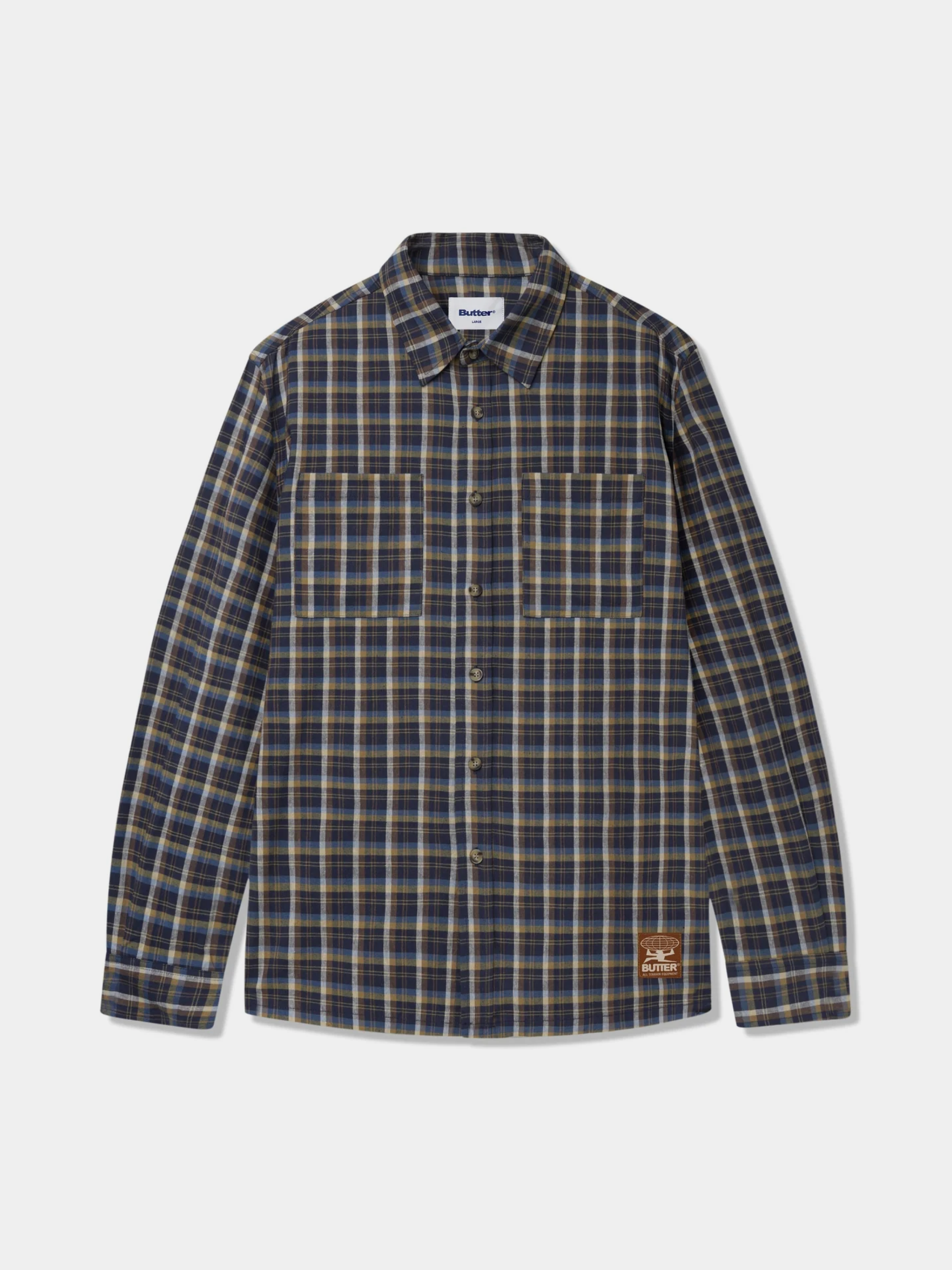 Рубашка Butter Goods Terrain Plaid Shirt Navy