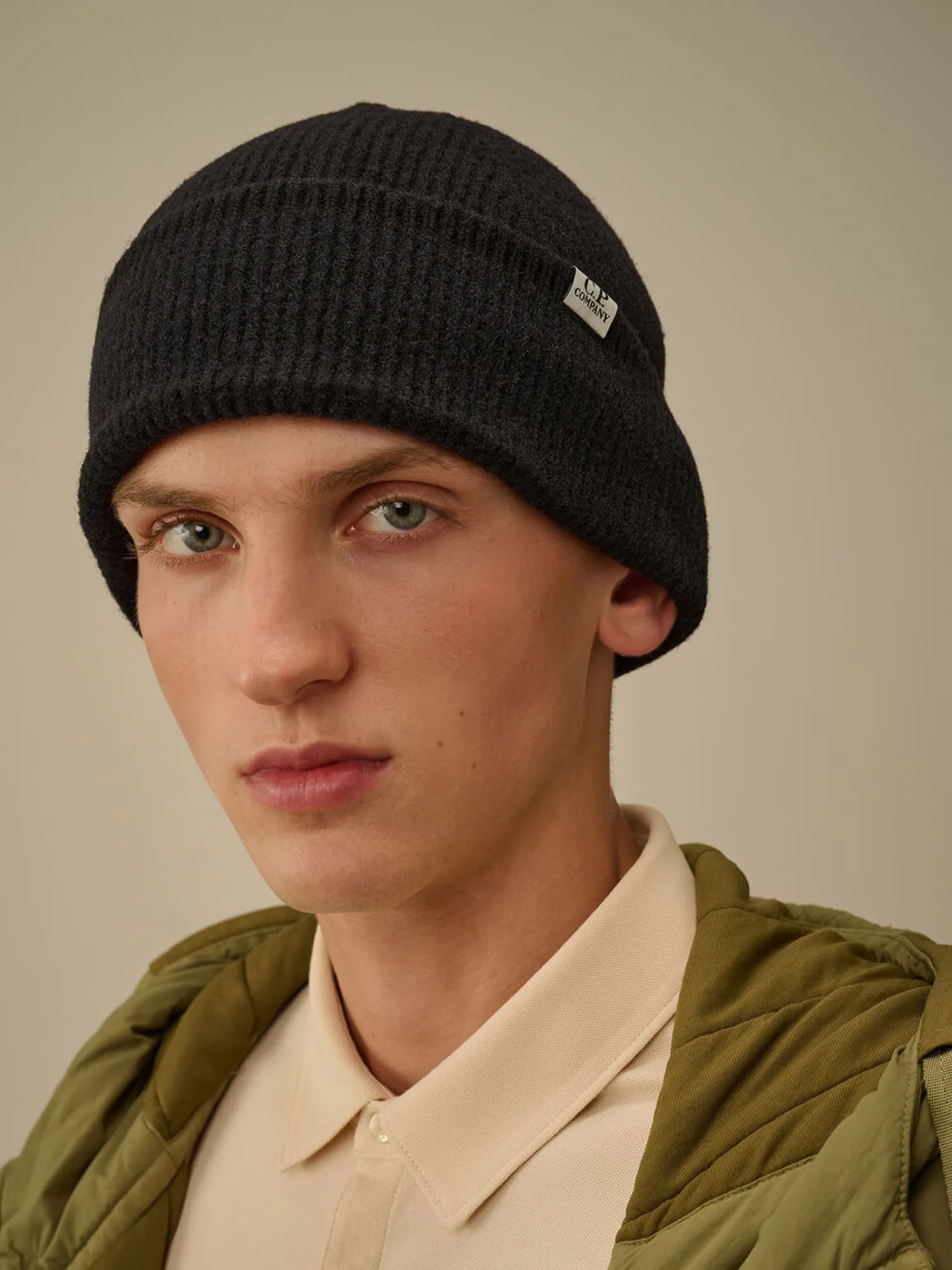 Шапка C.P. Company Fleece Knit Beanie Black