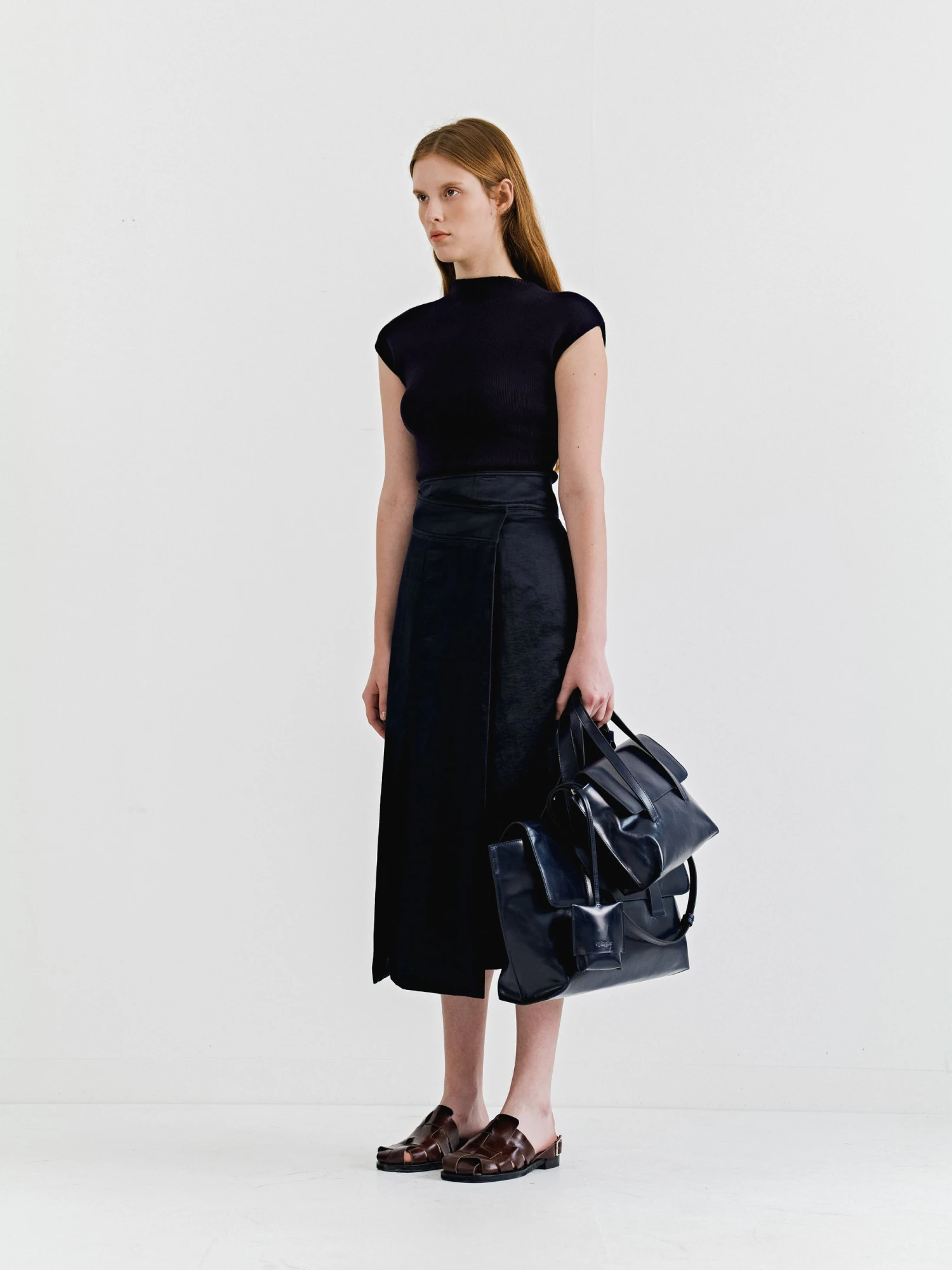 Женская юбка EPINGLER Wrap Pleats Organza Black