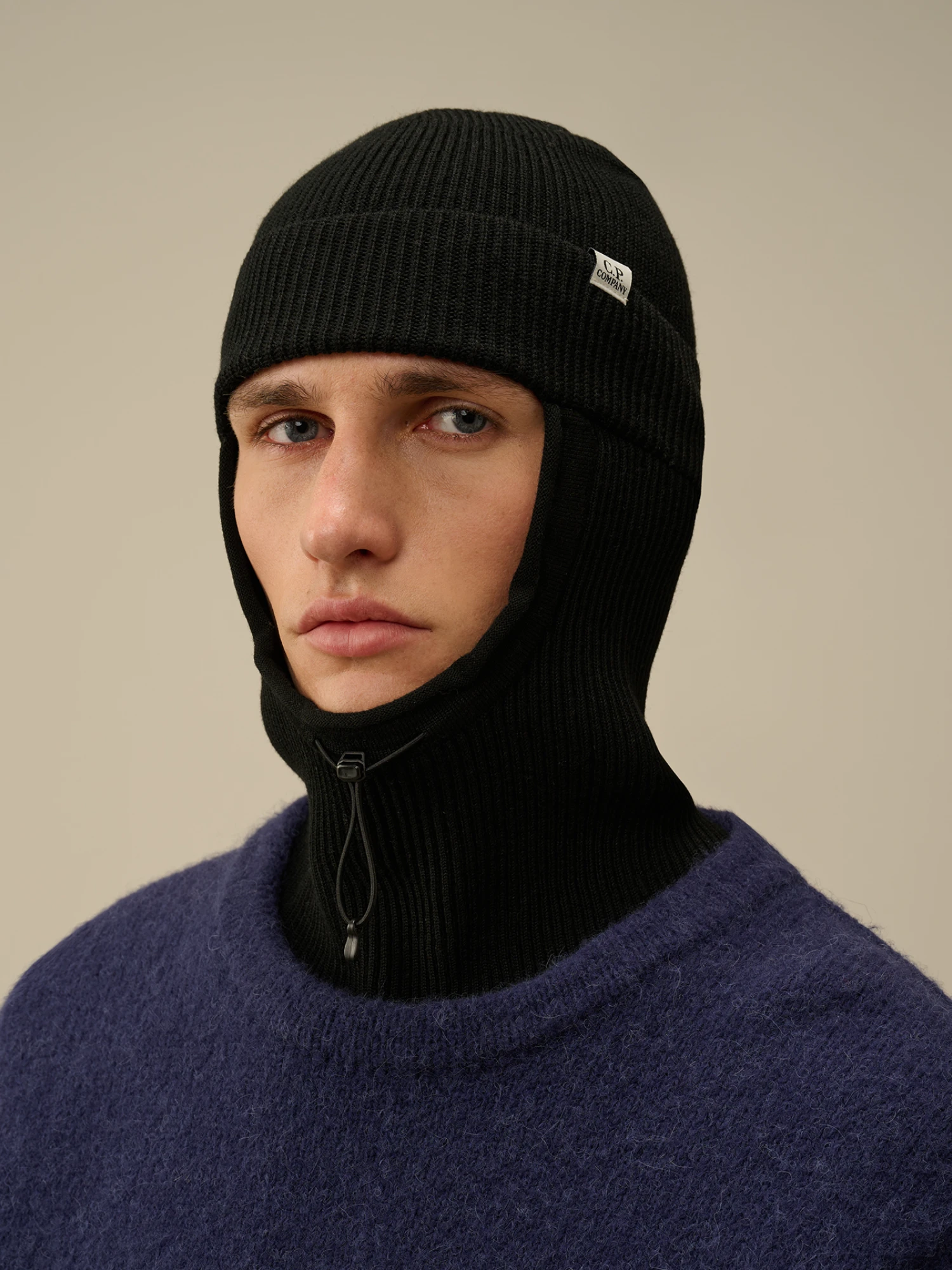 Балаклава C.P. Company Re-Wool Beanie Black