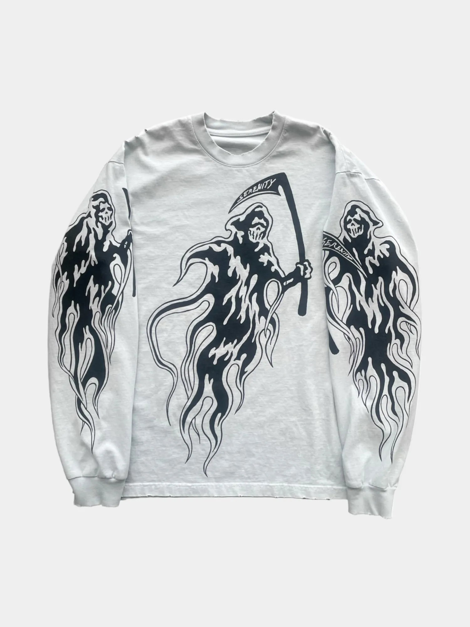 Лонгслив WARREN LOTAS Serenity Reaper Staple Distressed Ice Grey