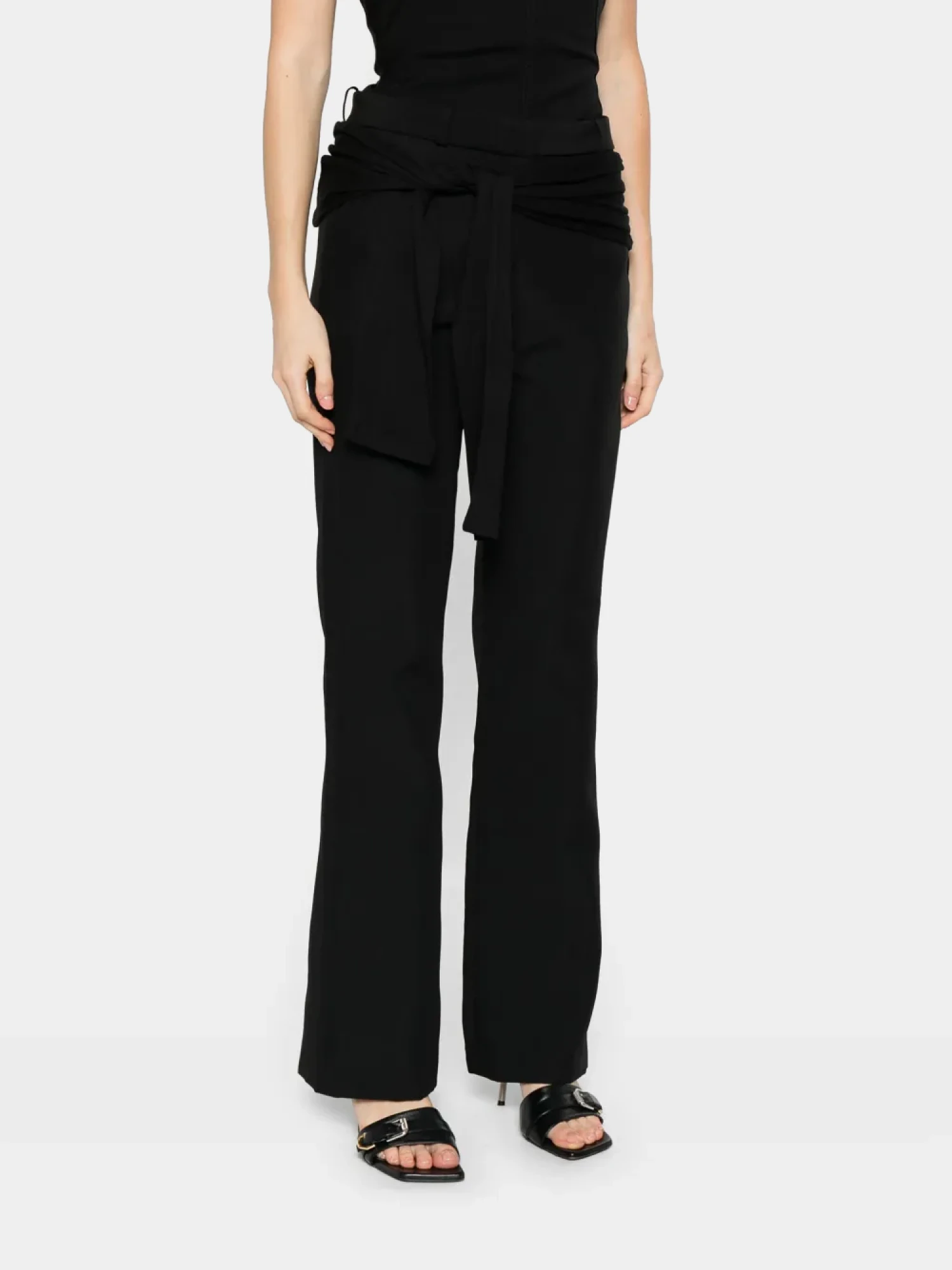 Женские брюки Coperni Jersey Wrap Black