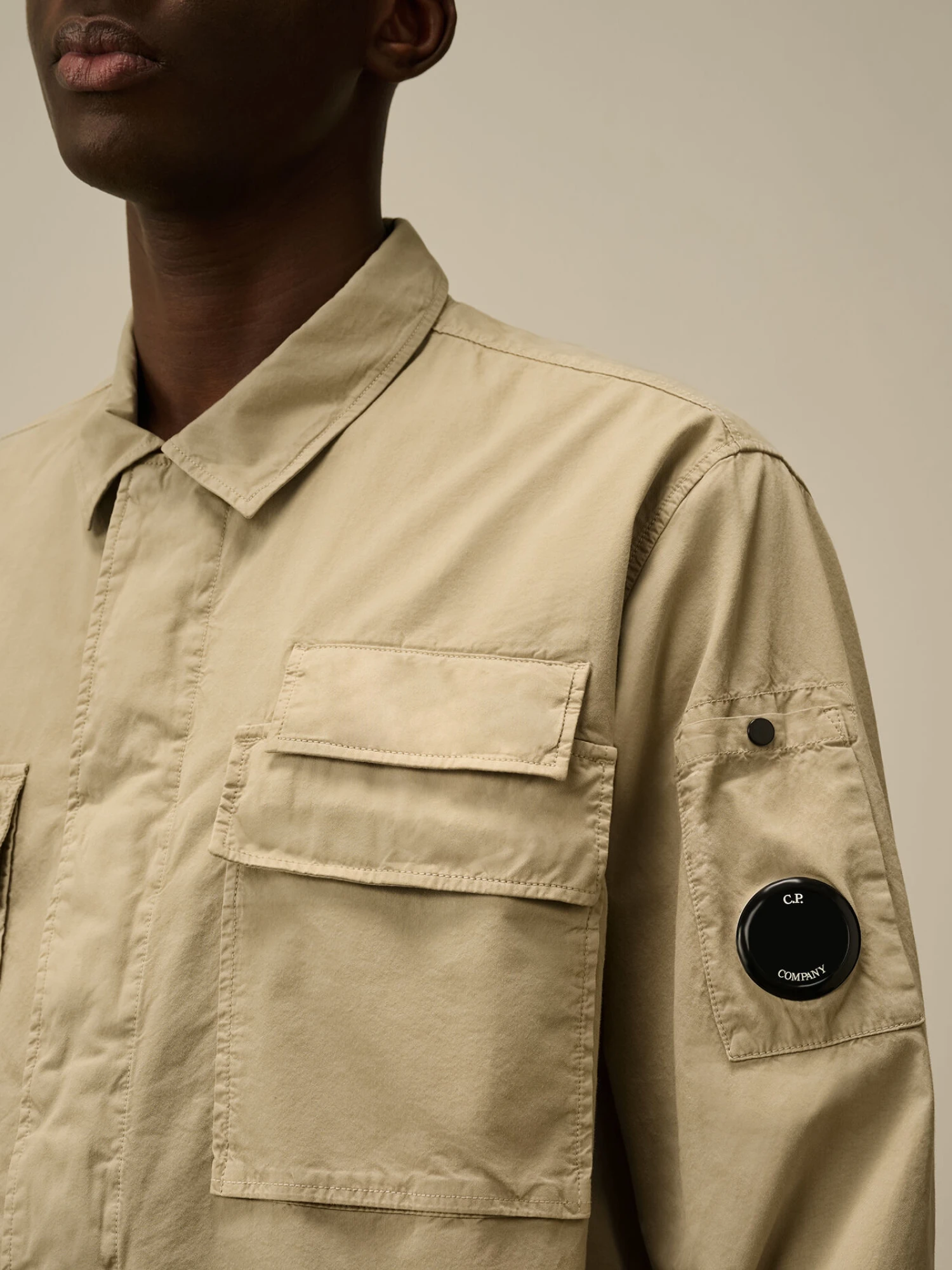 Рубашка C.P. Company Organic Gabardine Utility Vintage Khaki