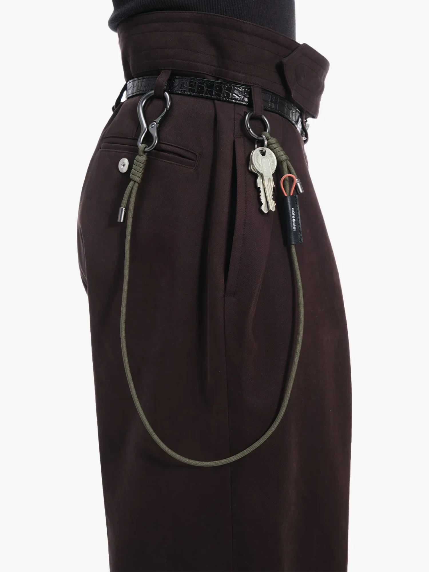 Карабин COTE&CIEL Keychain LetGo Cord Cargo Green/Matte Gunmet