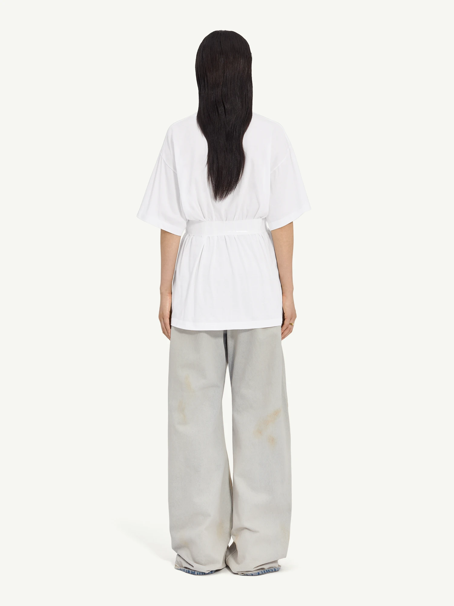 Женская футболка MM6 Maison Margiela Taped Jersey White