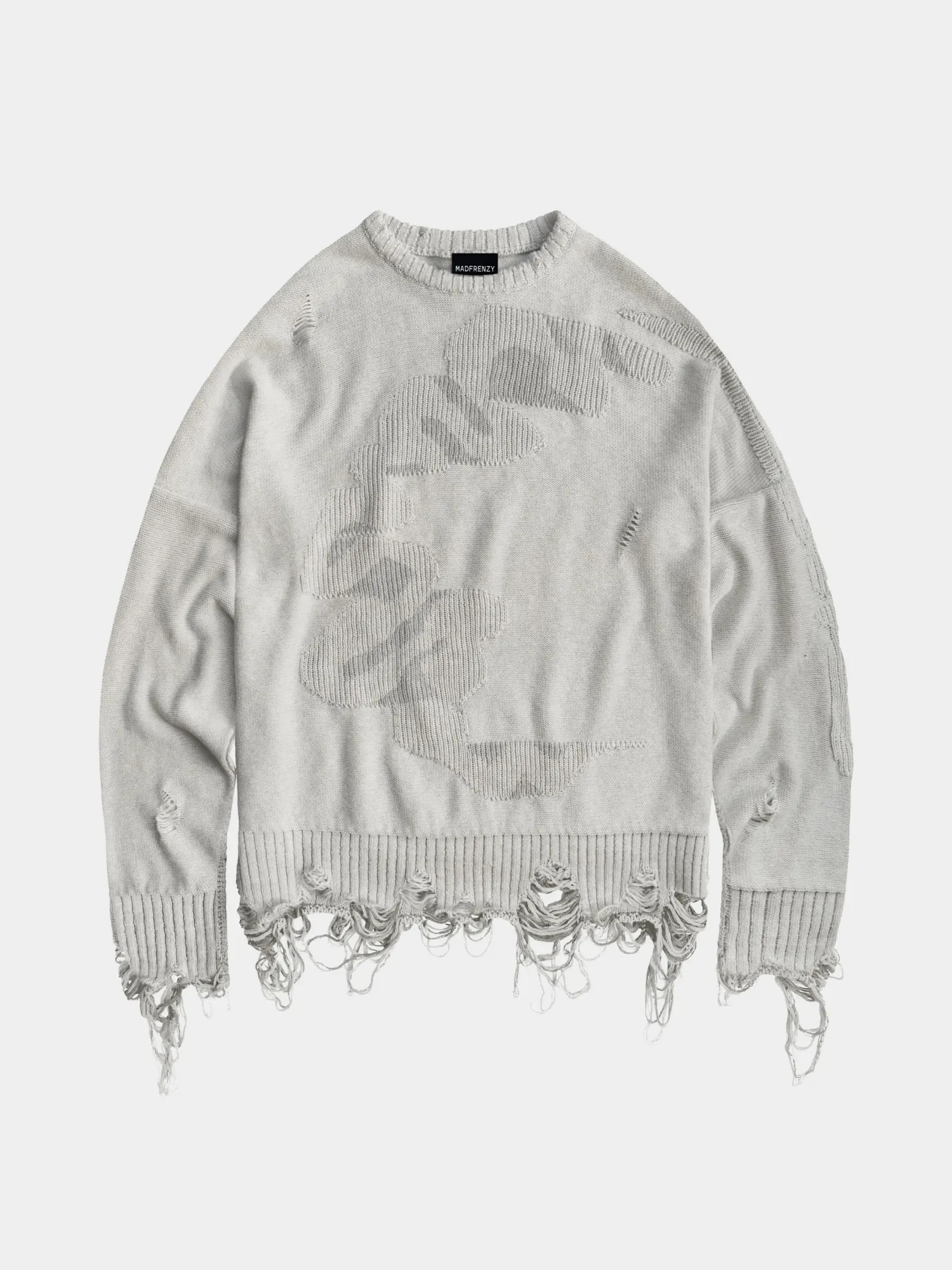 Свитер MADFRENZY CORTEX Grunge White