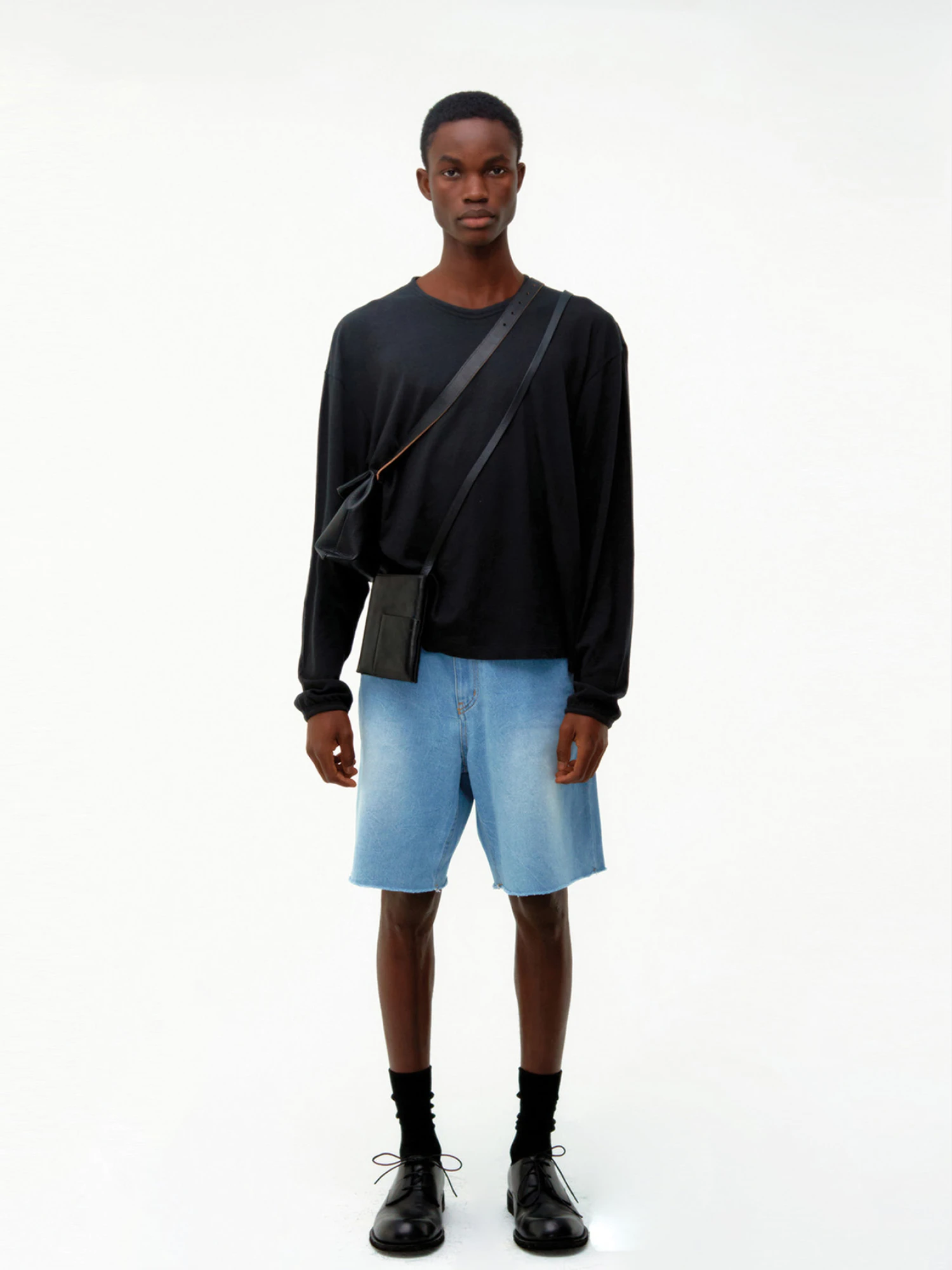 Шорты COOR Linkle Cut-Off Denim Washed Blue