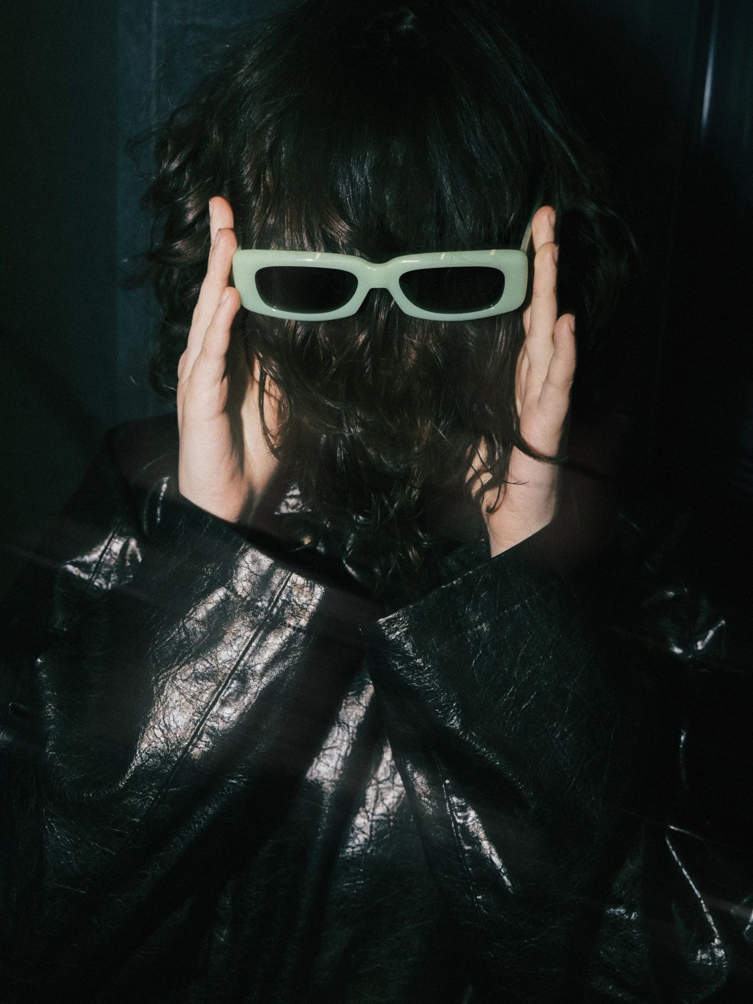 Очки THE ATTICO x Linda Farrow Mini Marfa Acid Green