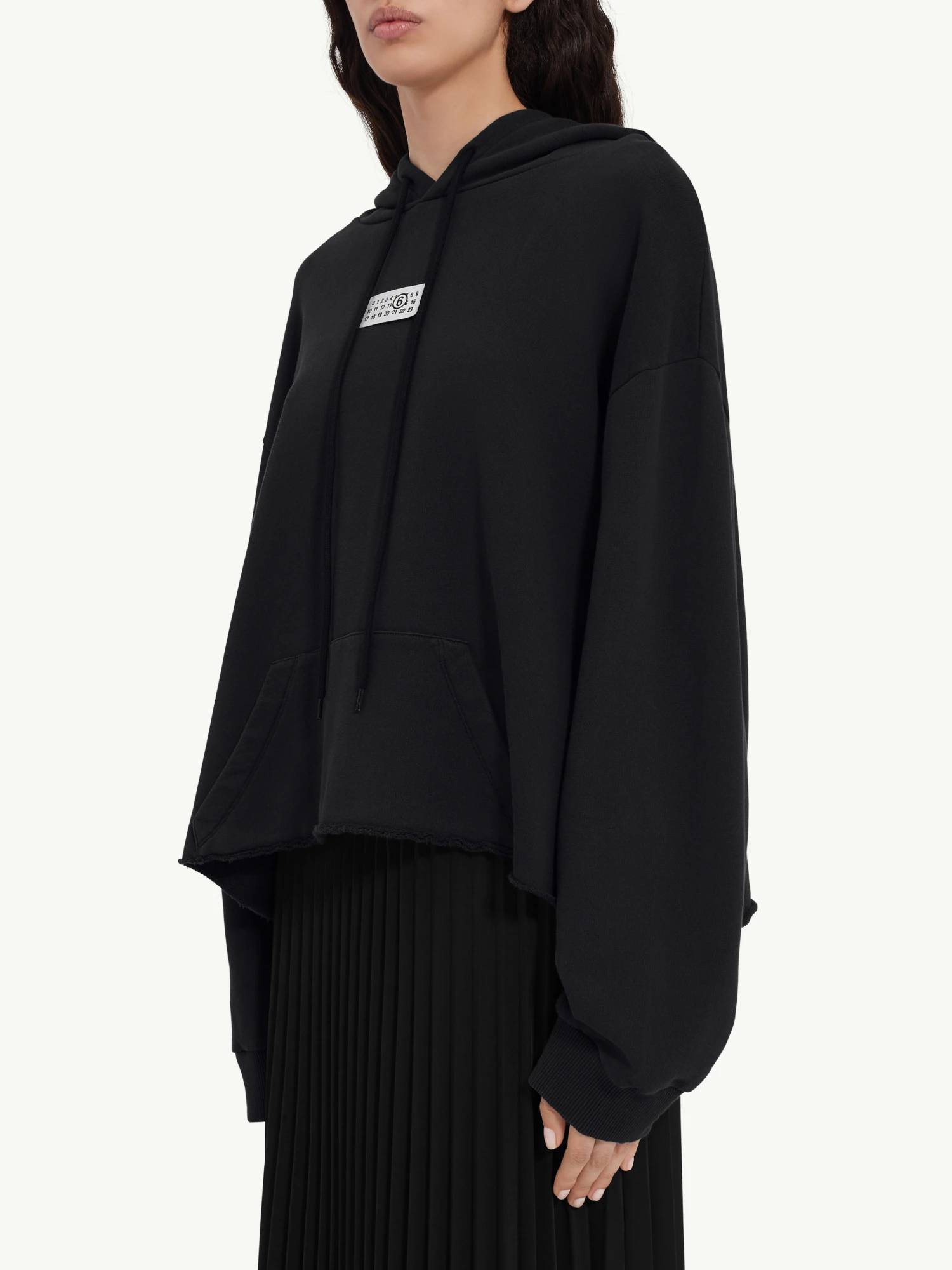 Женское худи MM6 Maison Margiela Unbrushed Black