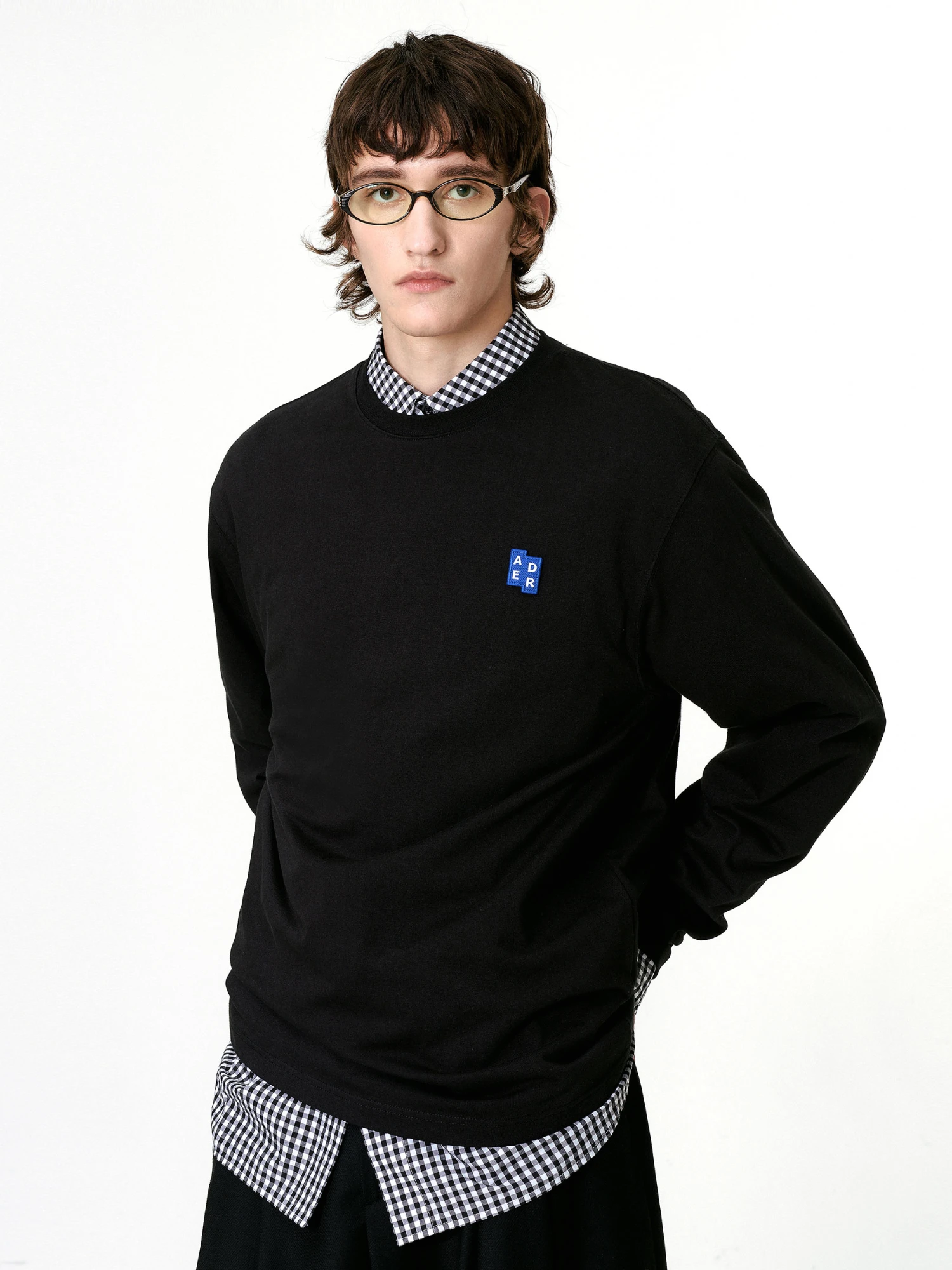 Лонгслив ADERERROR Sig; BL Tag L/S 01 Black