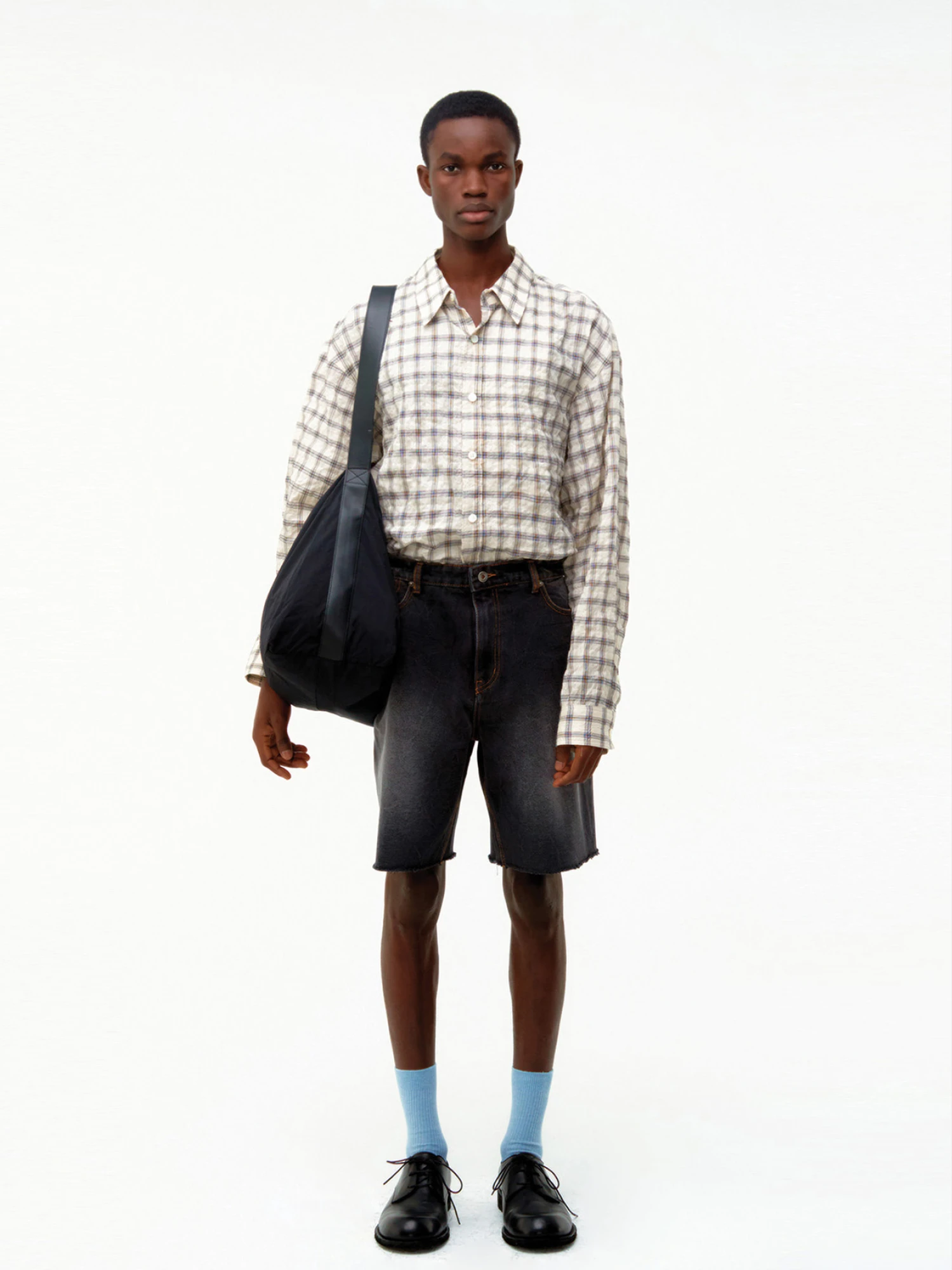 Шорты COOR Linkle Cut-Off Denim Washed Black