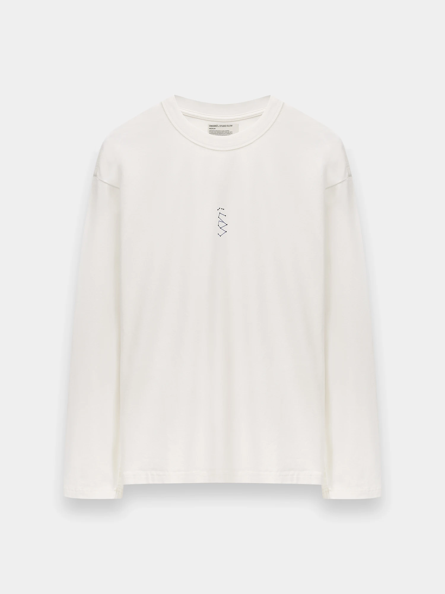 Лонгслив Studio Slow X ÖMANKÖ Dot-To-Dot LS Tee White