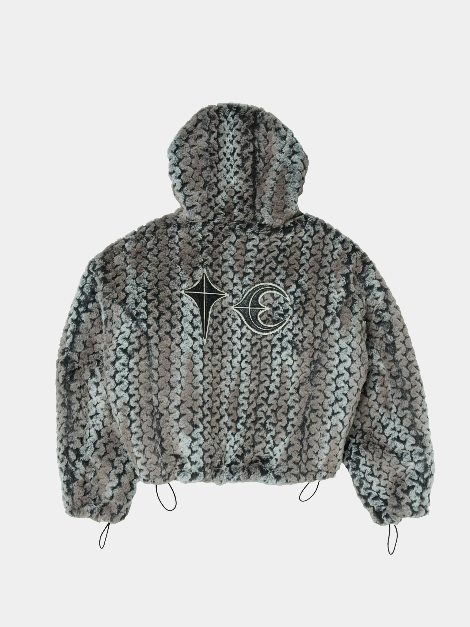 Флисовая куртка Thug Club TC Wavy Leopard Fur Ivory/Black