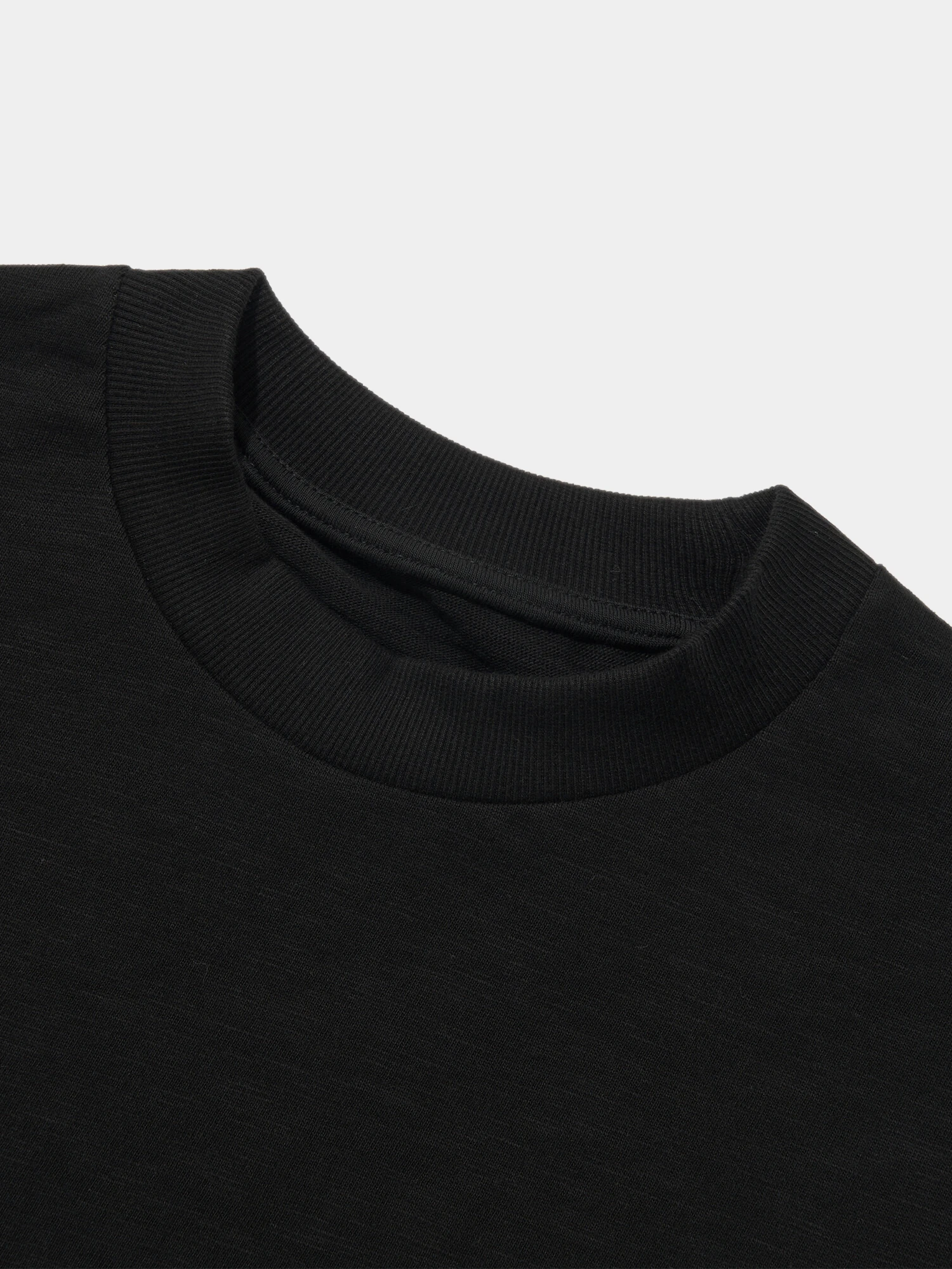 Лонгслив MERELY MADE Premium Slub Jersey Cropped Coal Black