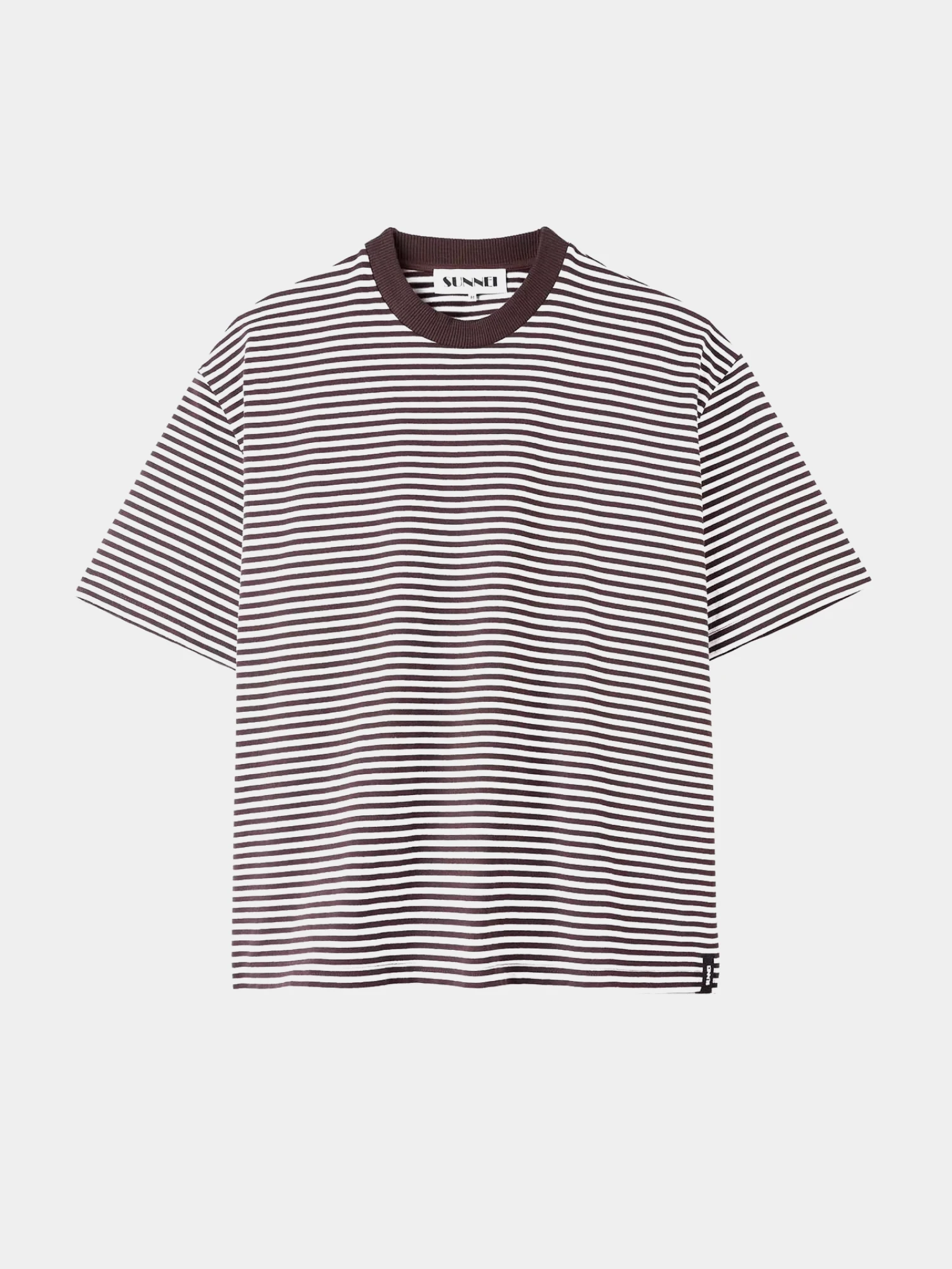 Футболка Sunnei Striped Over Brown & Optical White