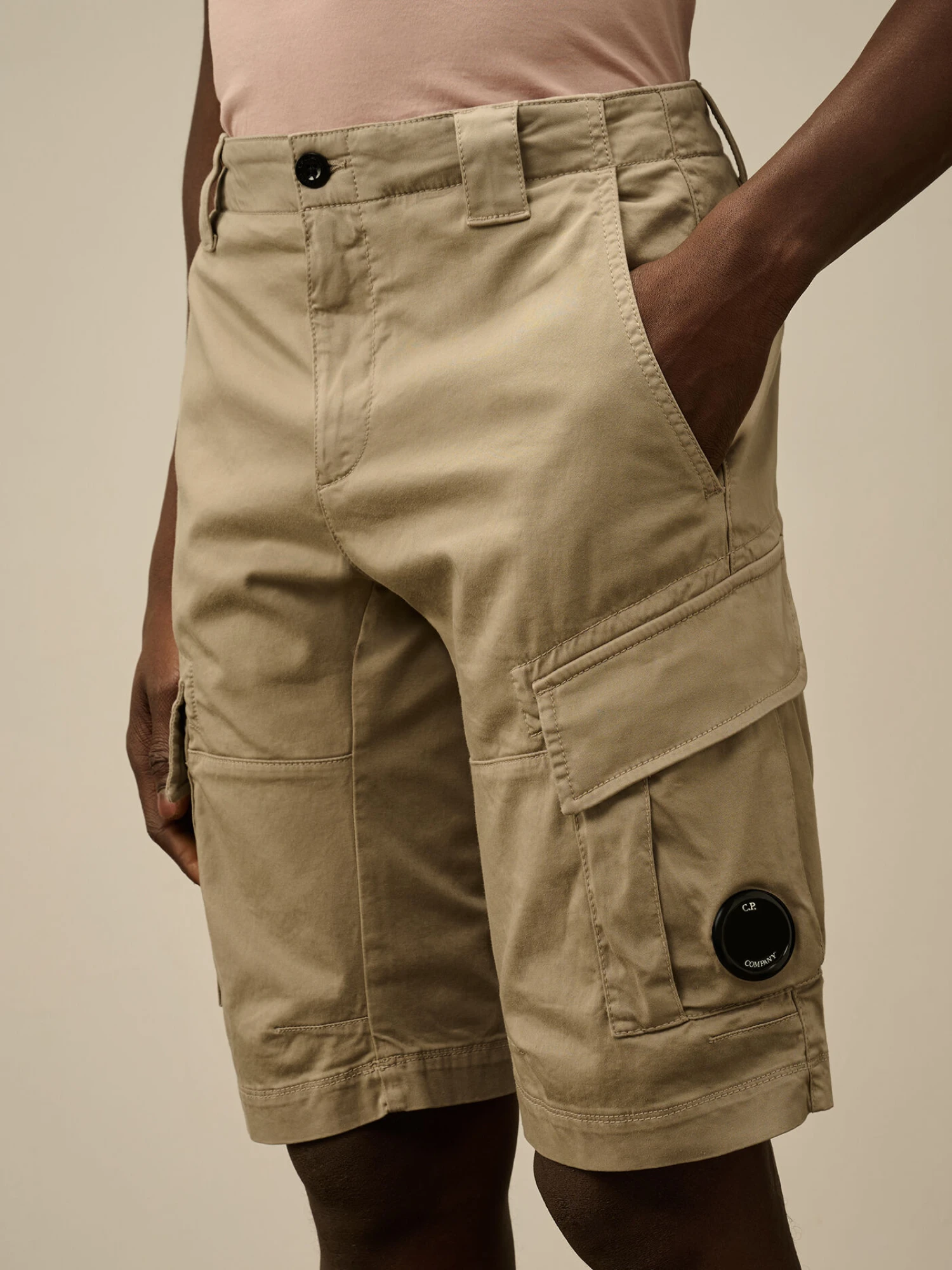 Шорты C.P. Company Stretch Sateen Cargo Vintage Khaki