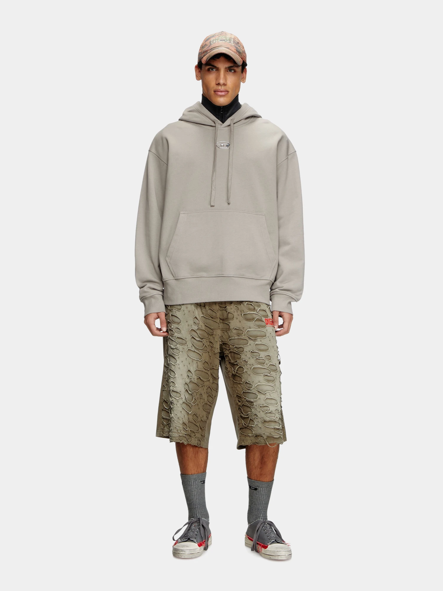 Худи Diesel S-Macs-Hood-Od Felpa Grey