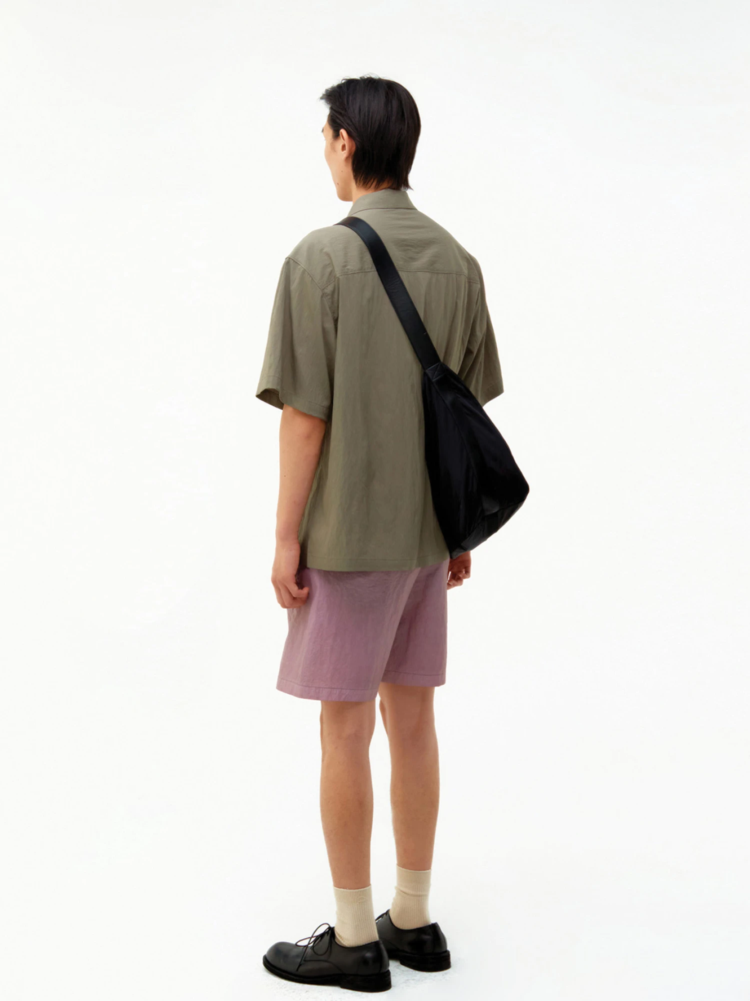 Рубашка COOR Natural Wrinkle Open Collar Khaki
