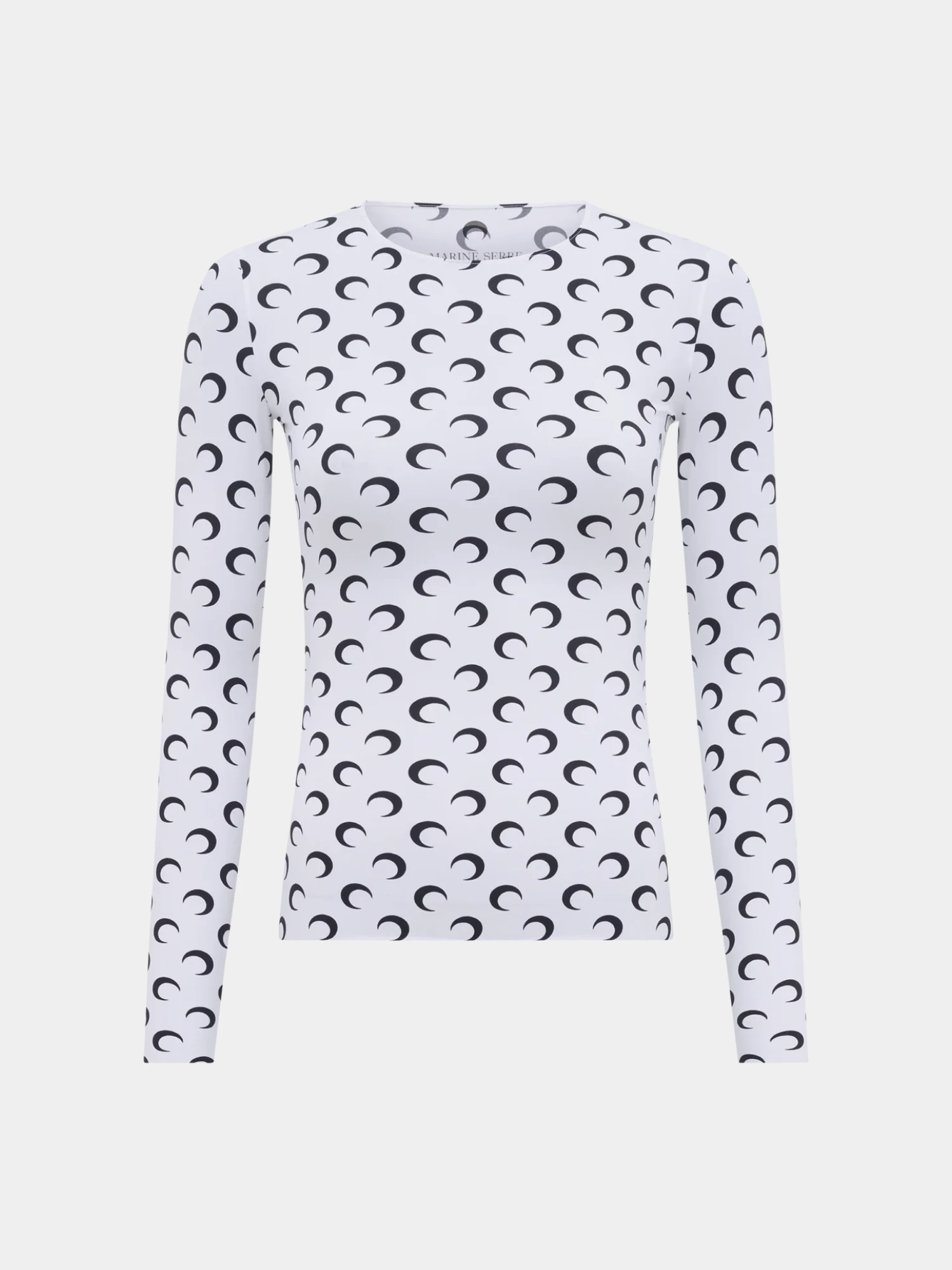 Женский лонгслив Marine Serre Moon Printed Second Skin Optical White