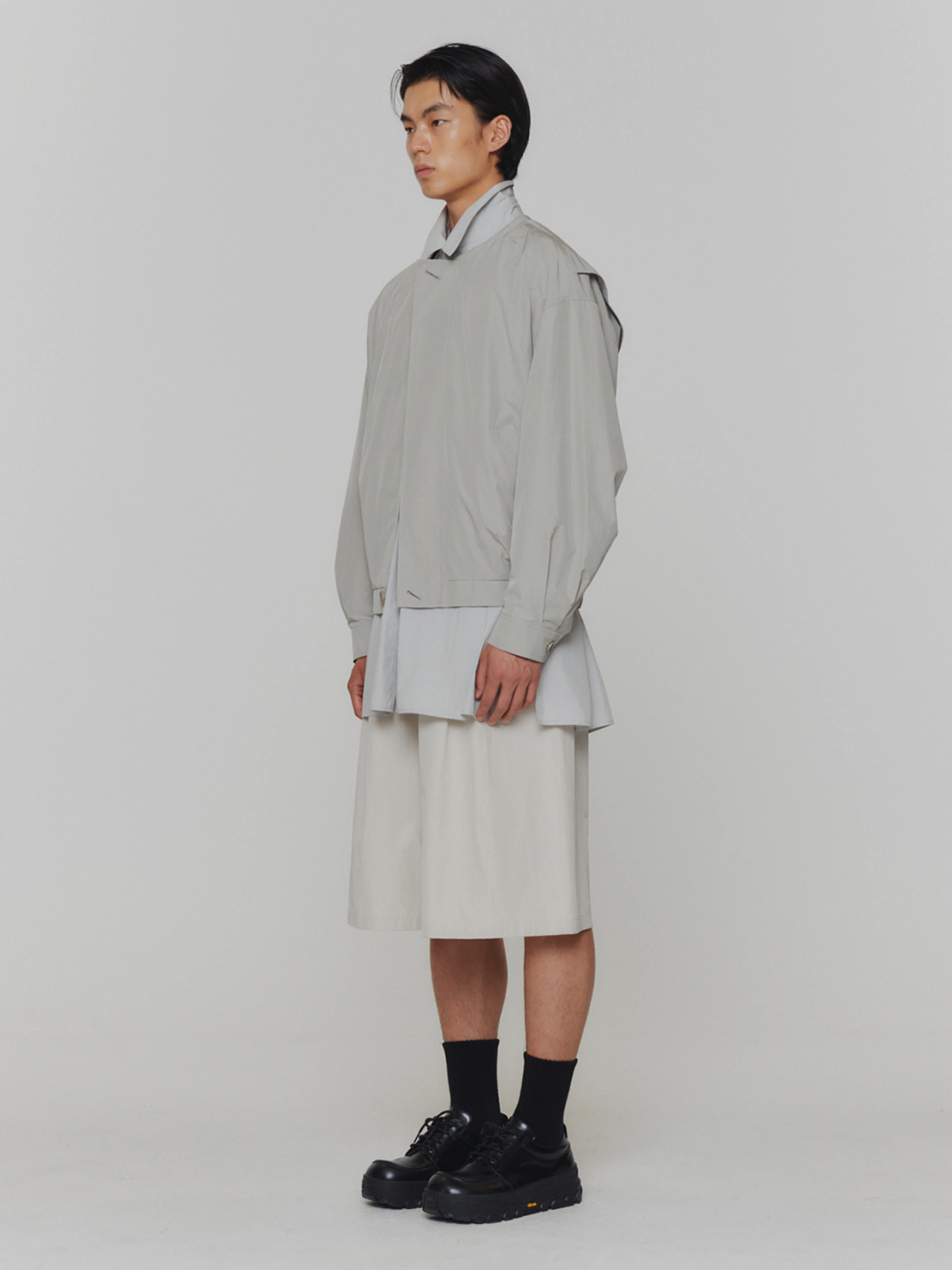 Ветровка AMOMENTO Cotton Nylon Volume Jumper Grey Beige